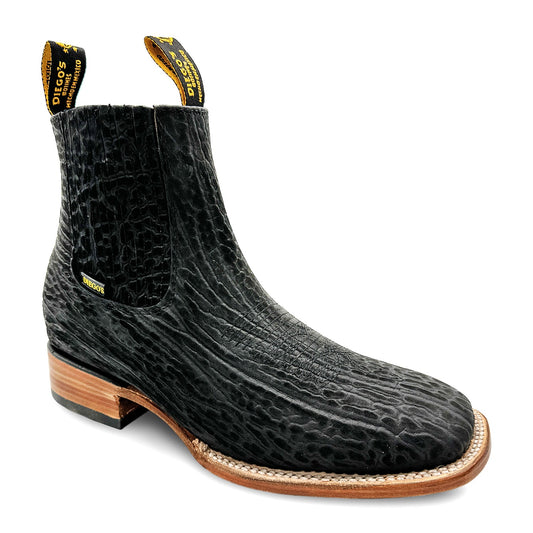 Men's Square Toe Ankle Western Cowboy Boot Dress Ankle Chelsea Boots