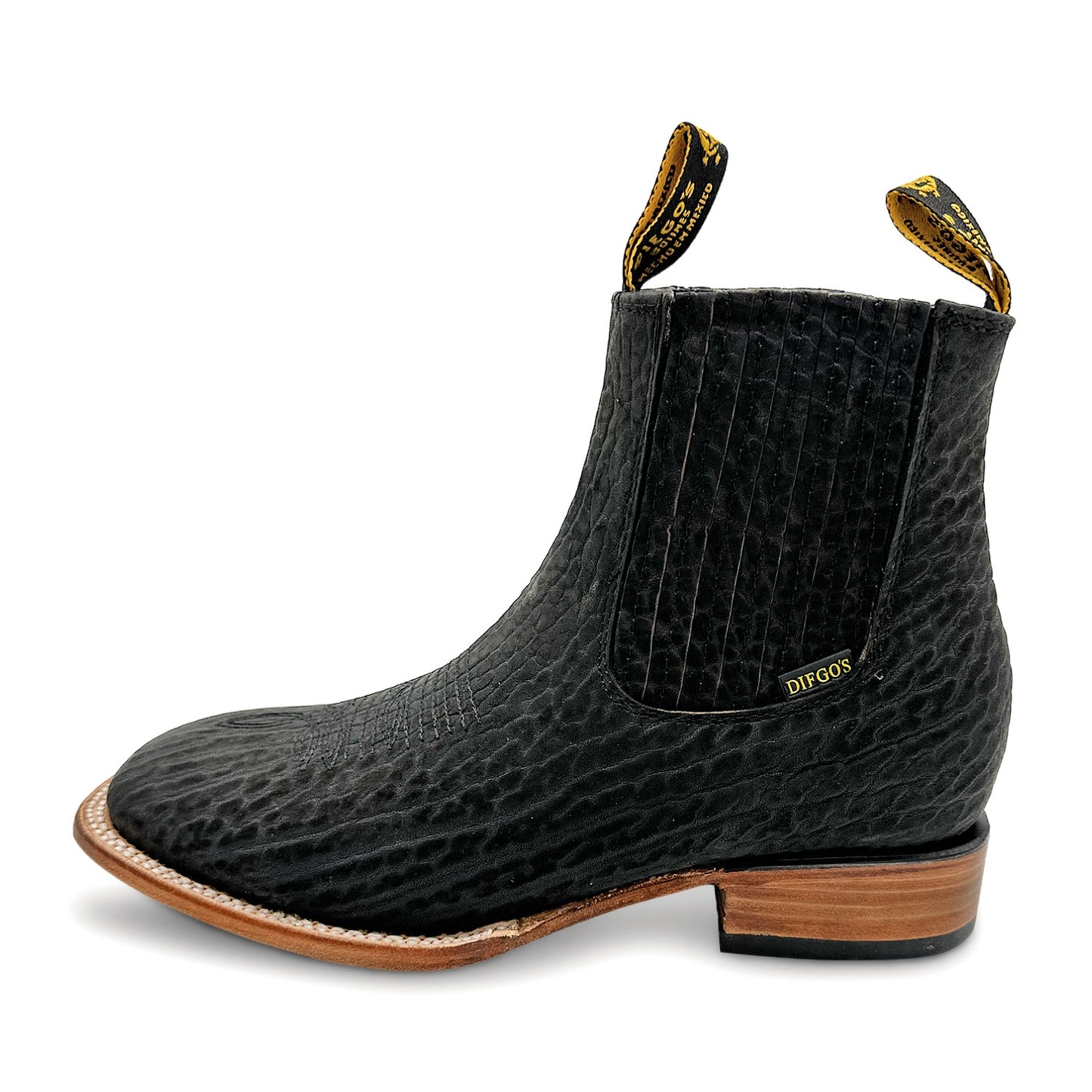 Men's Square Toe Ankle Western Cowboy Boot Dress Ankle Chelsea Boots