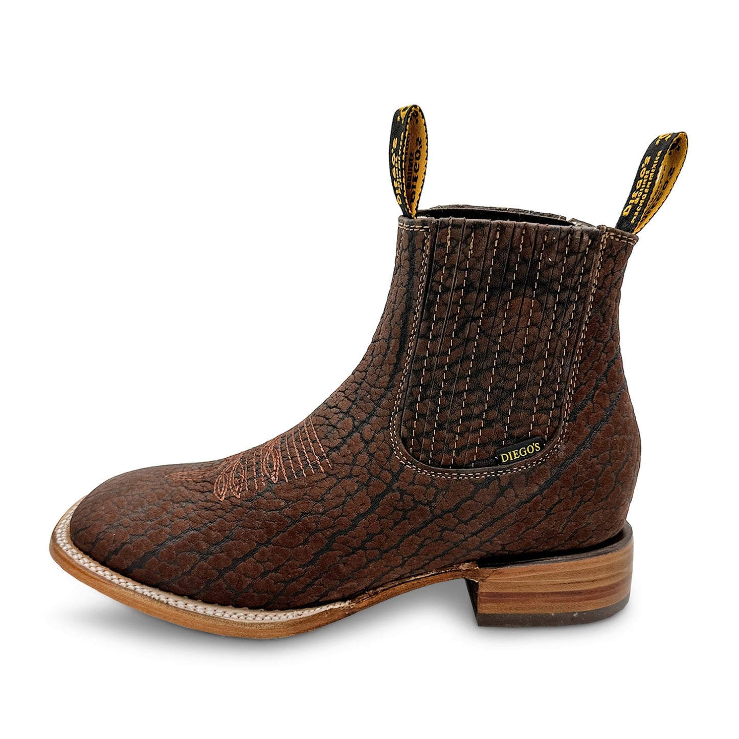 Men's Square Toe Ankle Western Cowboy Boot Dress Ankle Chelsea Boots