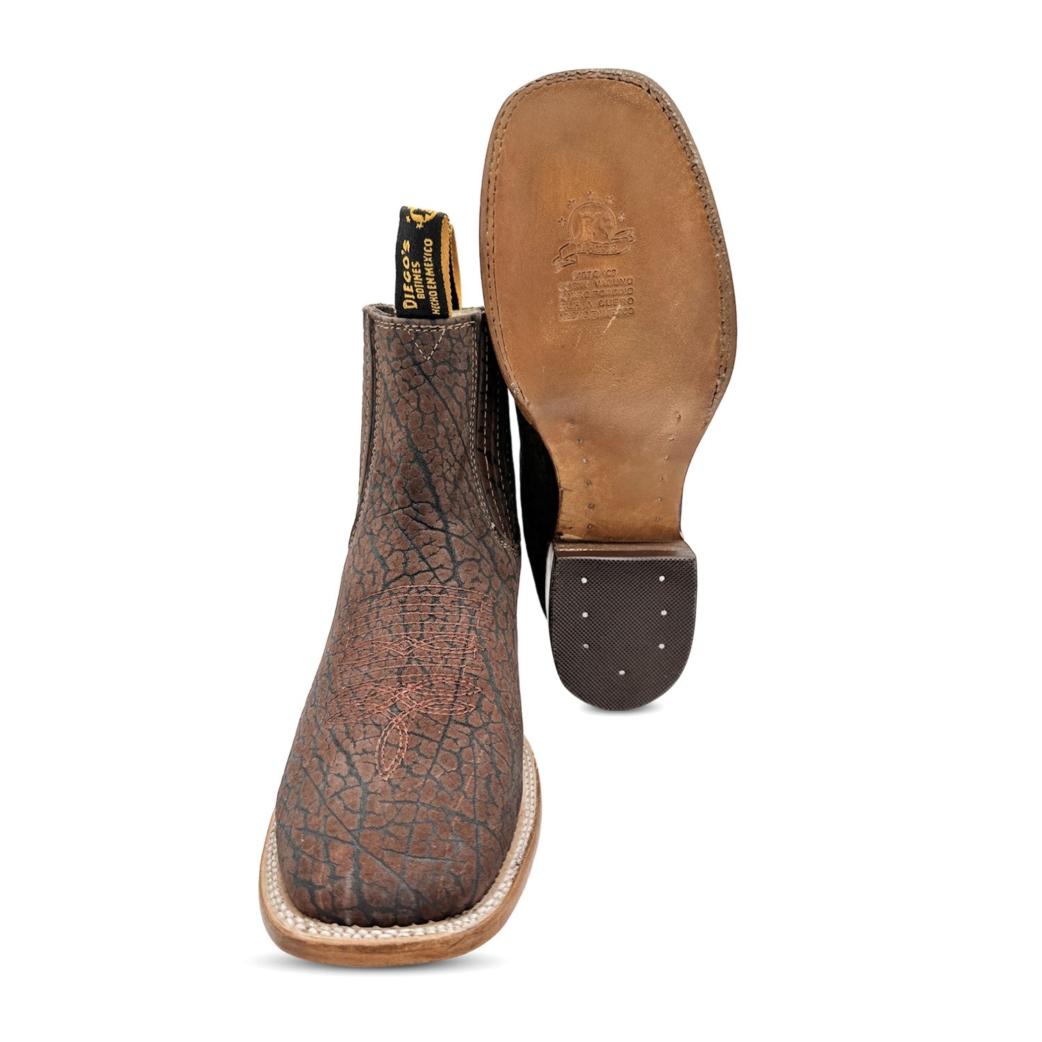 Men's Square Toe Ankle Western Cowboy Boot Dress Ankle Chelsea Boots