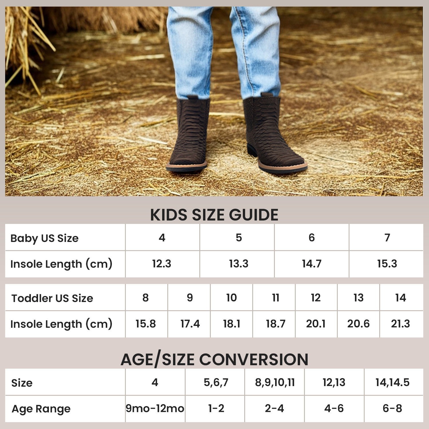 Kids Python Print Leather Ankle Boots, Square Toe Zipper Boys Western Boot