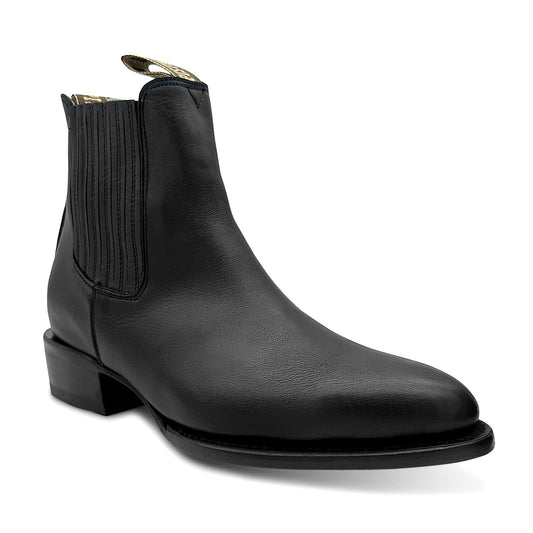 Men’s J Toe Leather Brown Ankle Cowboy Boot