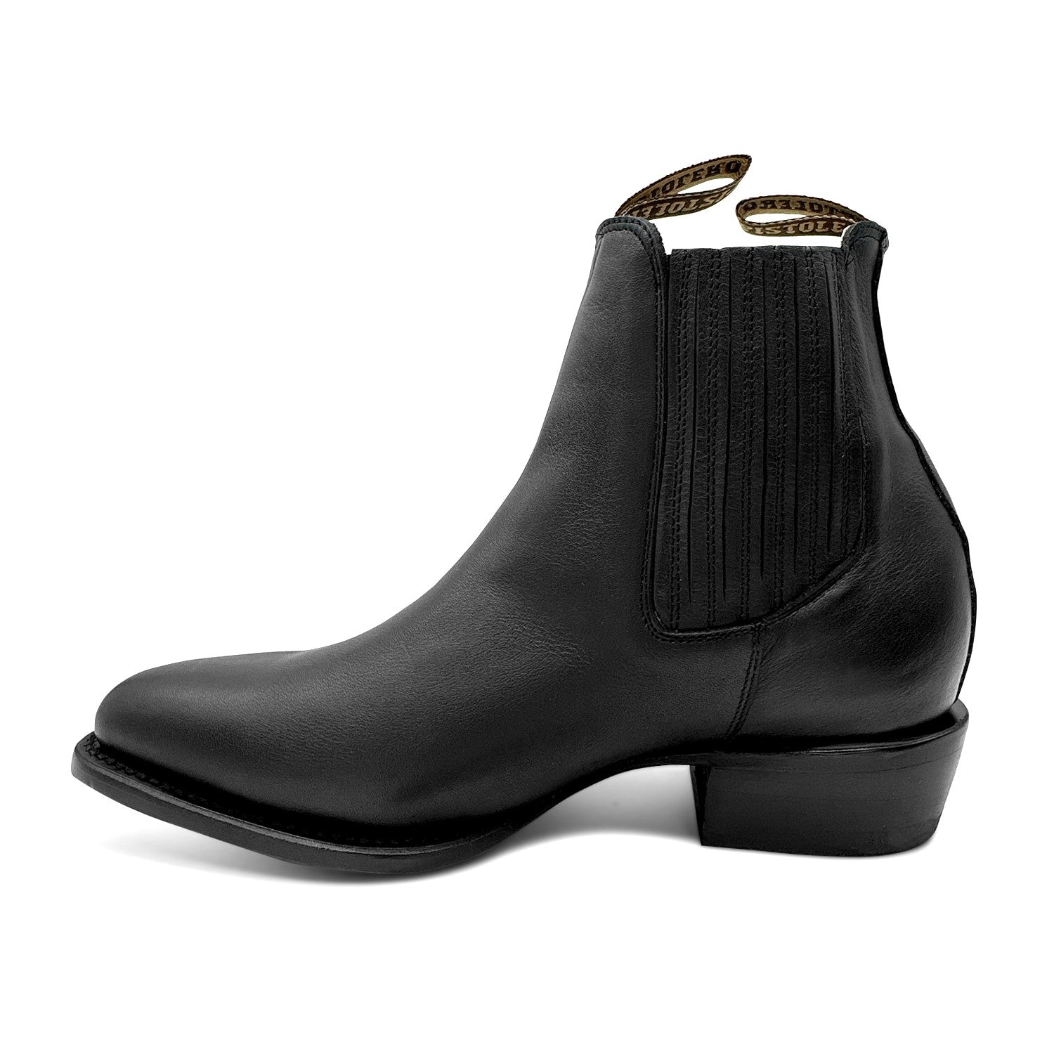 Men’s J Toe Leather Brown Ankle Cowboy Boot