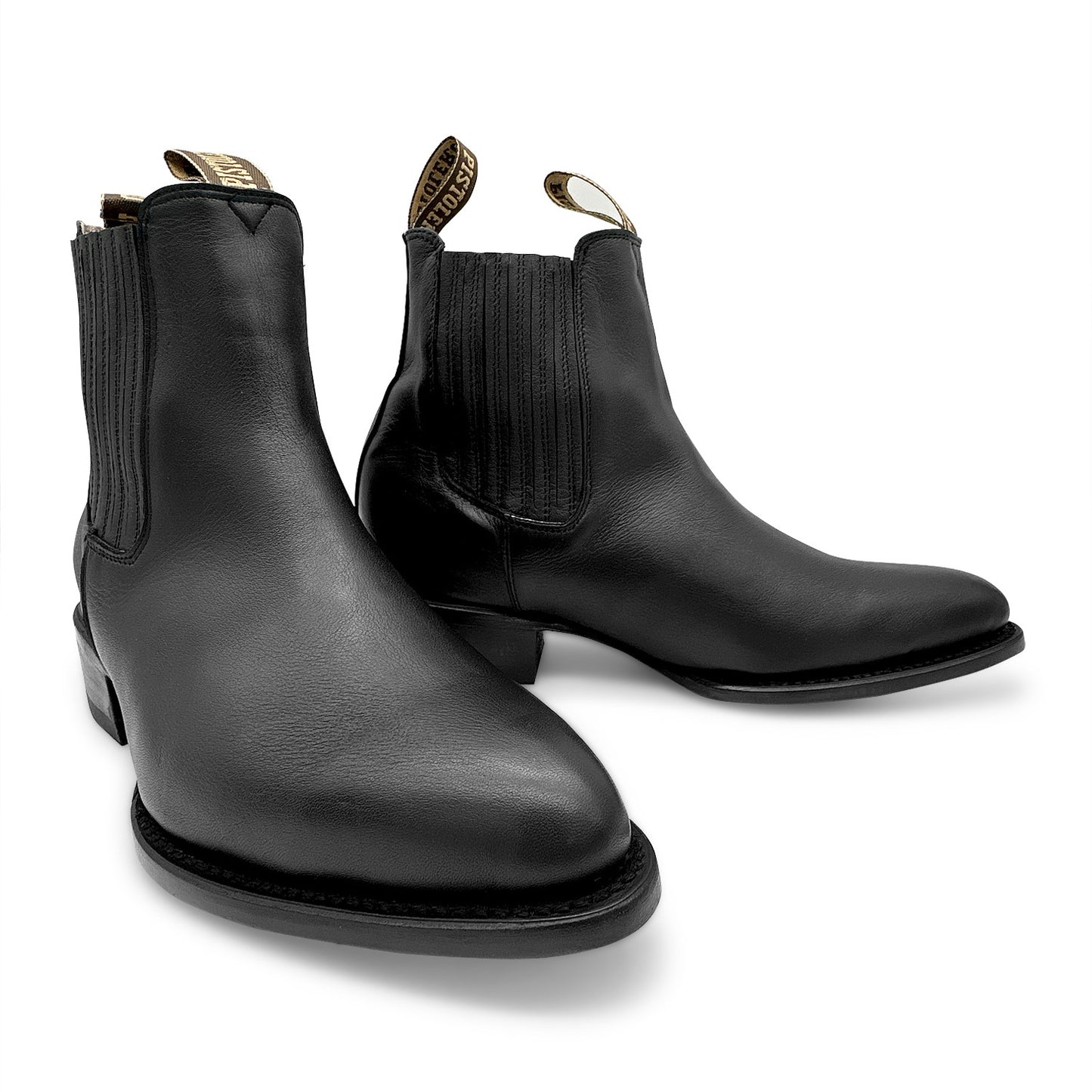 Men’s J Toe Leather Brown Ankle Cowboy Boot