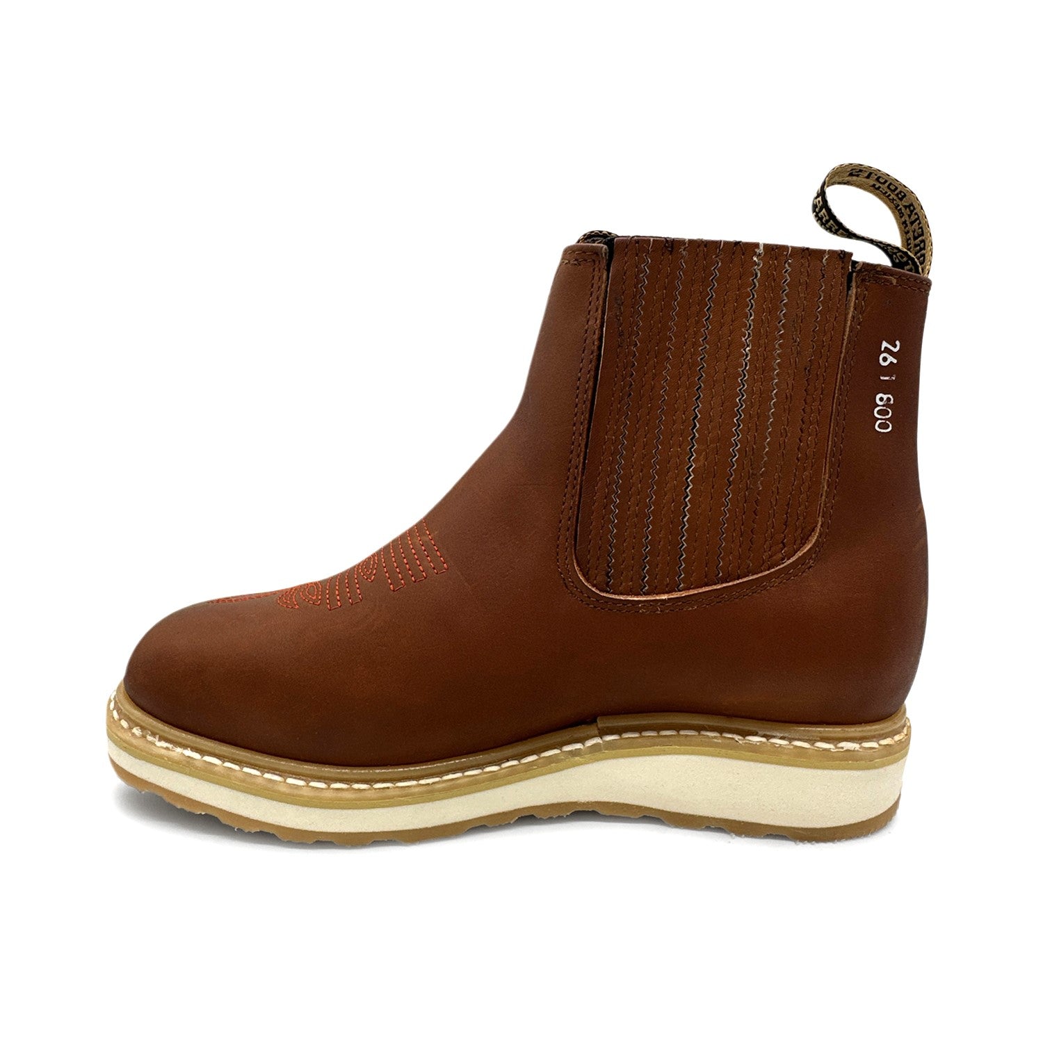 Men's Leather Brown Ankle Western Work Boot