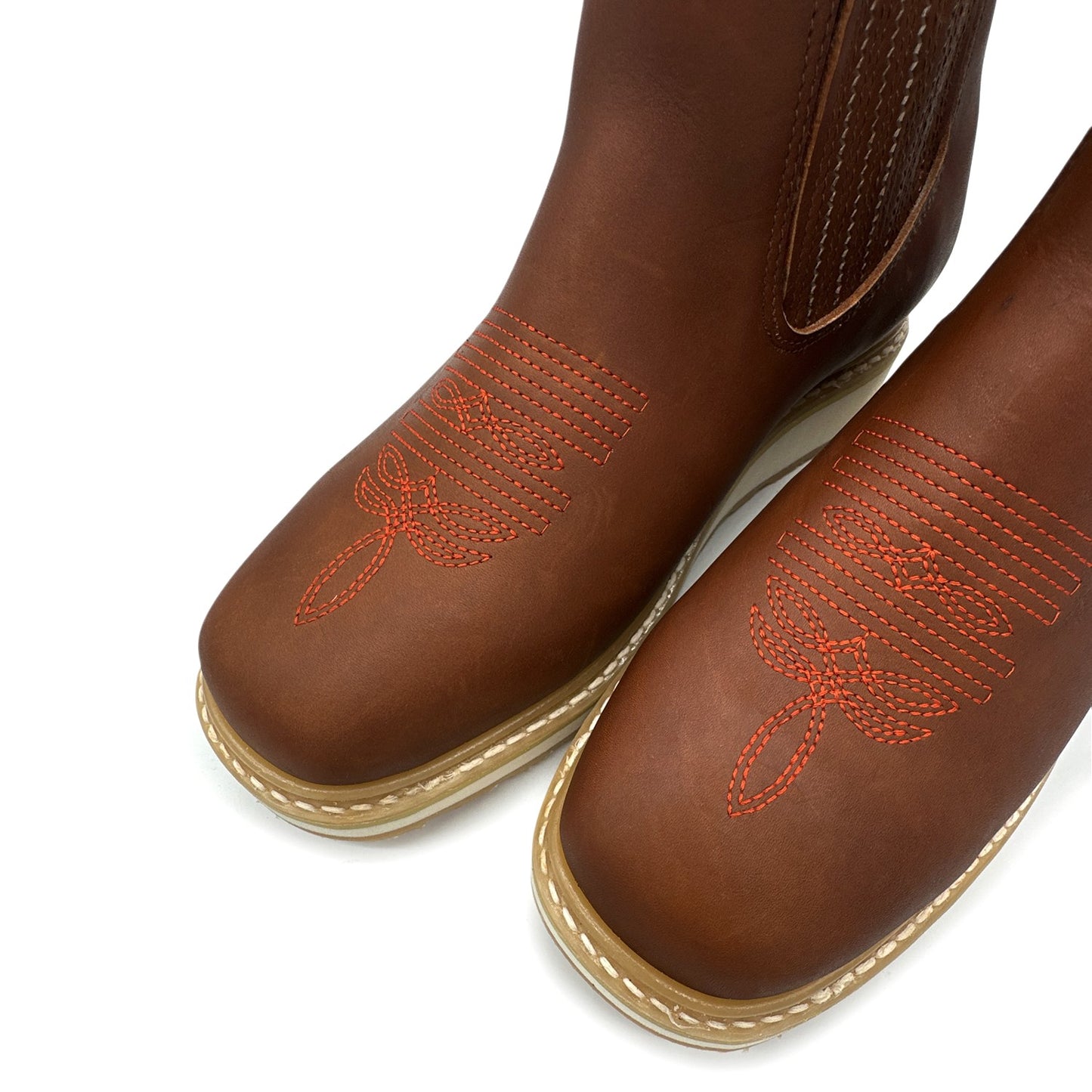 Men's Leather Brown Ankle Western Work Boot