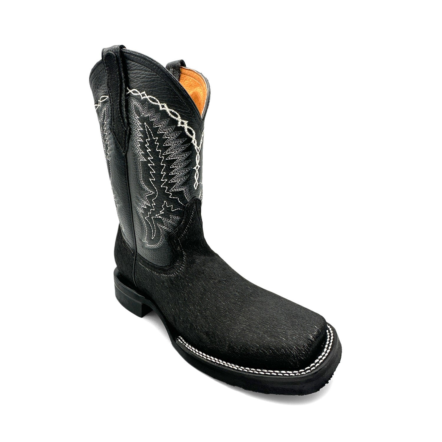 Men’s Leather Cow Hair Western Cowboy Boots