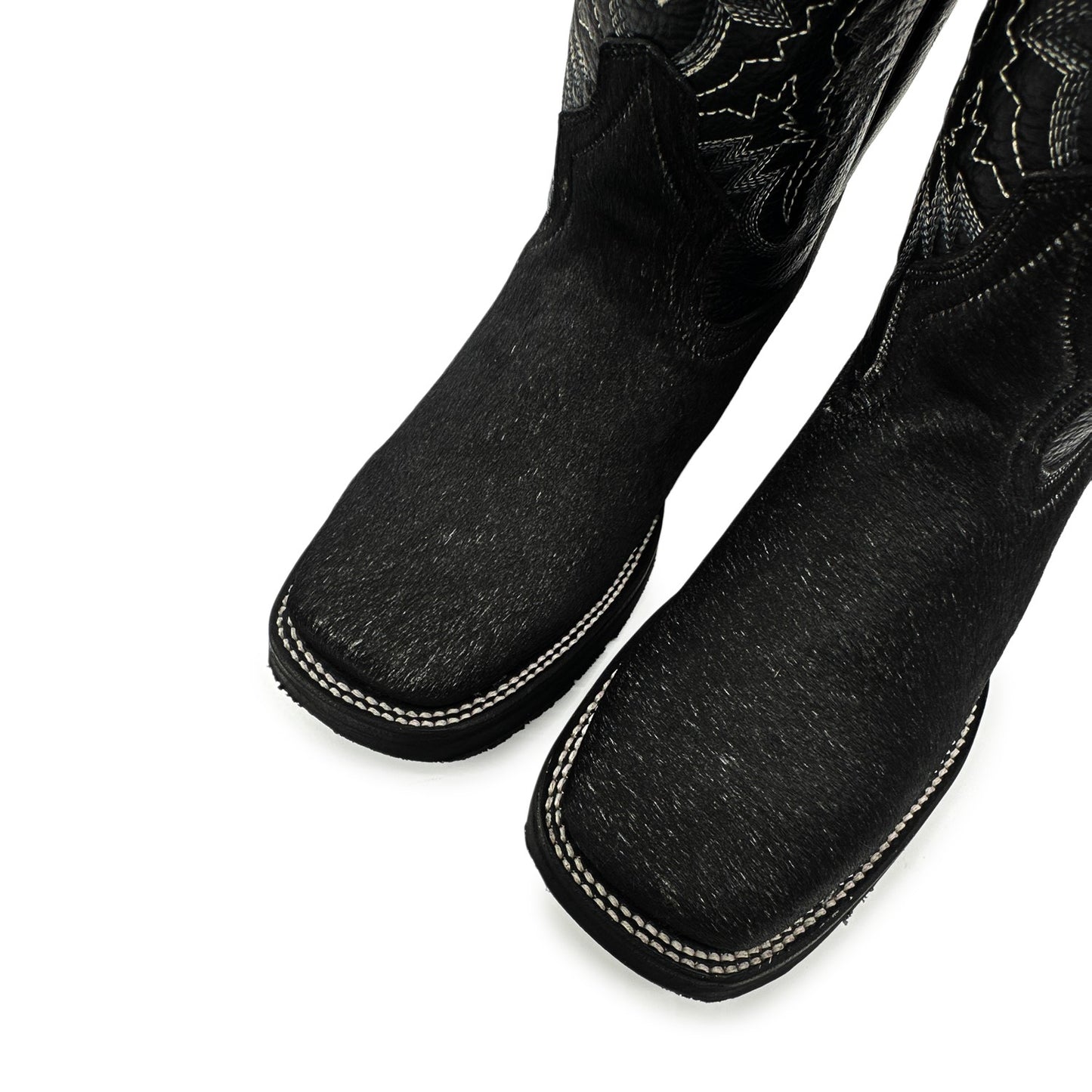 Men’s Leather Cow Hair Western Cowboy Boots