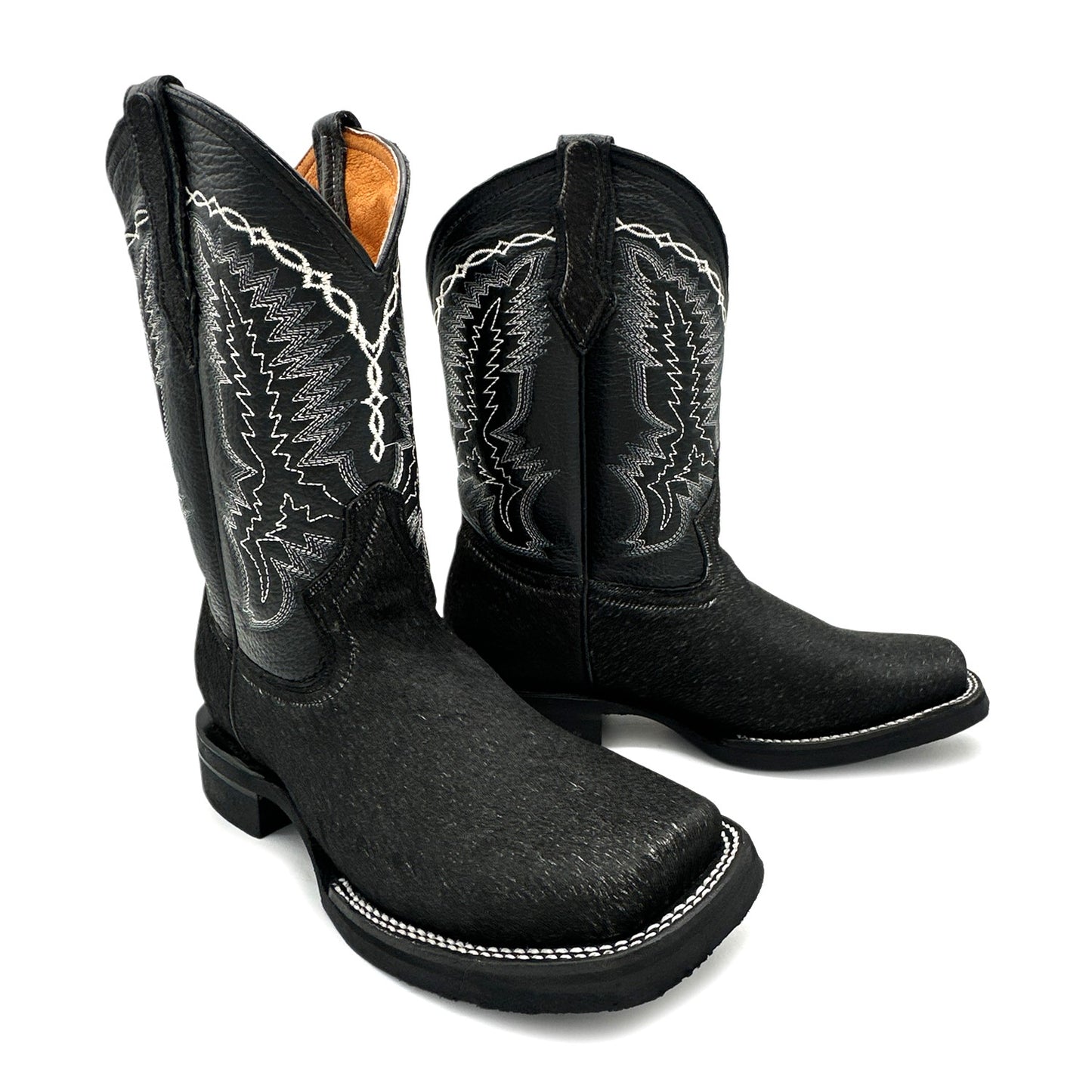 Men’s Leather Cow Hair Western Cowboy Boots