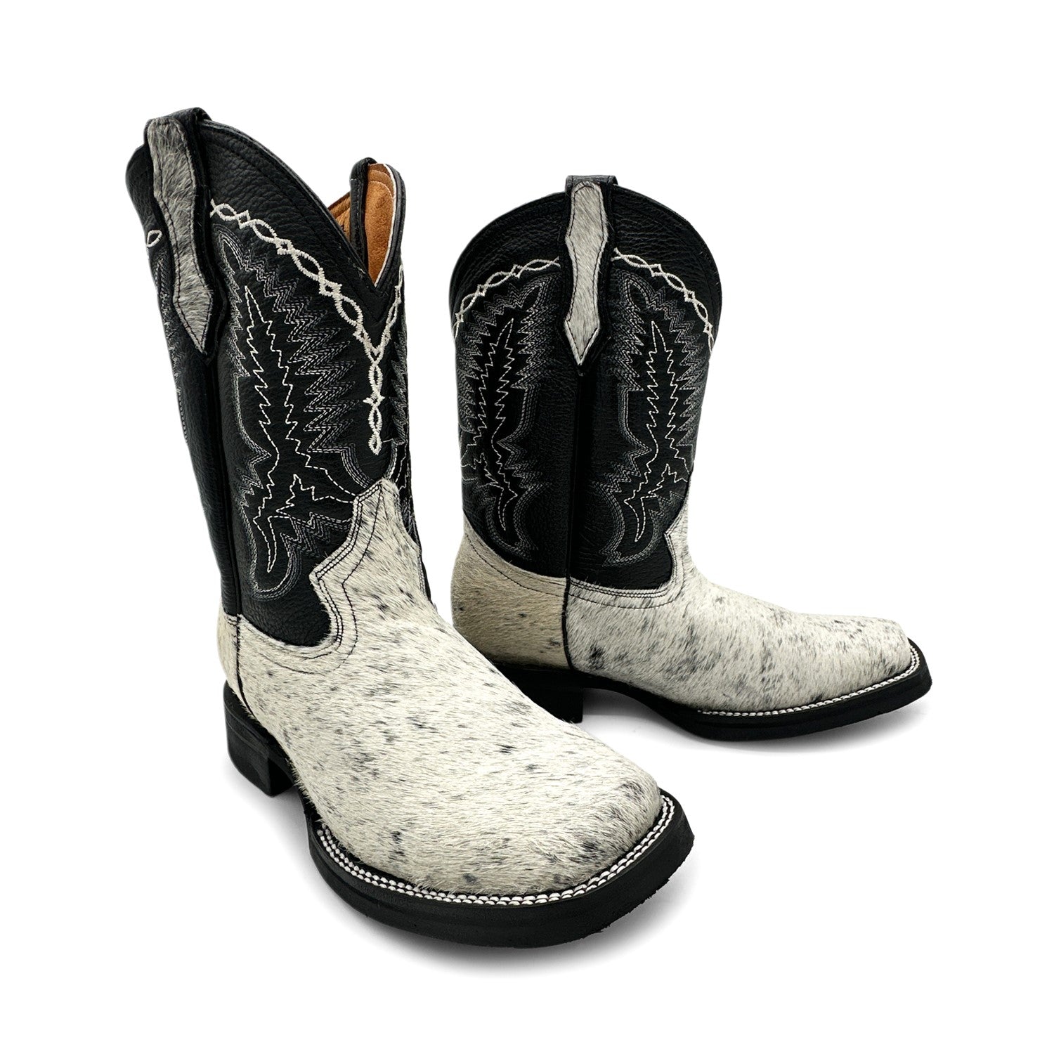 Men’s Leather Cow Hair Western Cowboy Boots