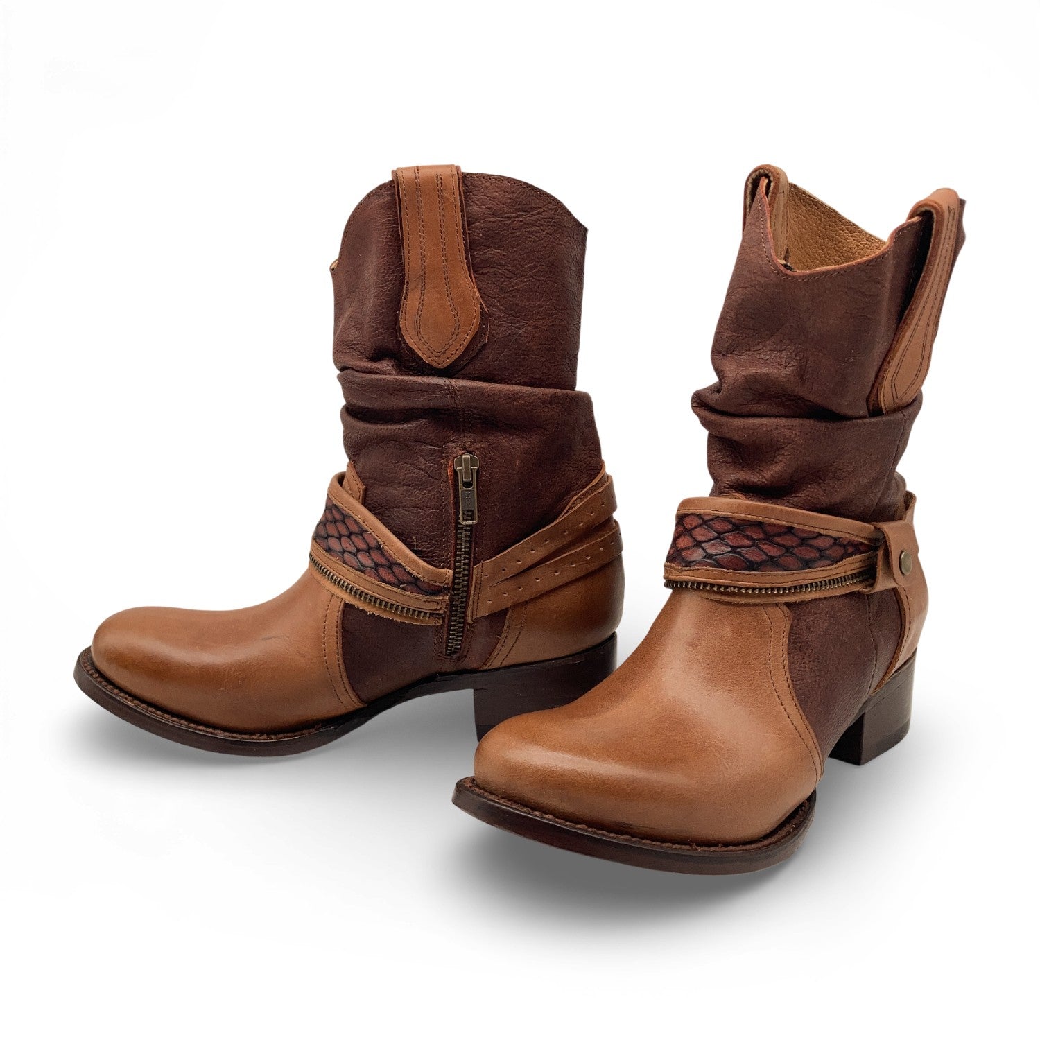 Womens Western Cowboy Cowgirl Leather Boot