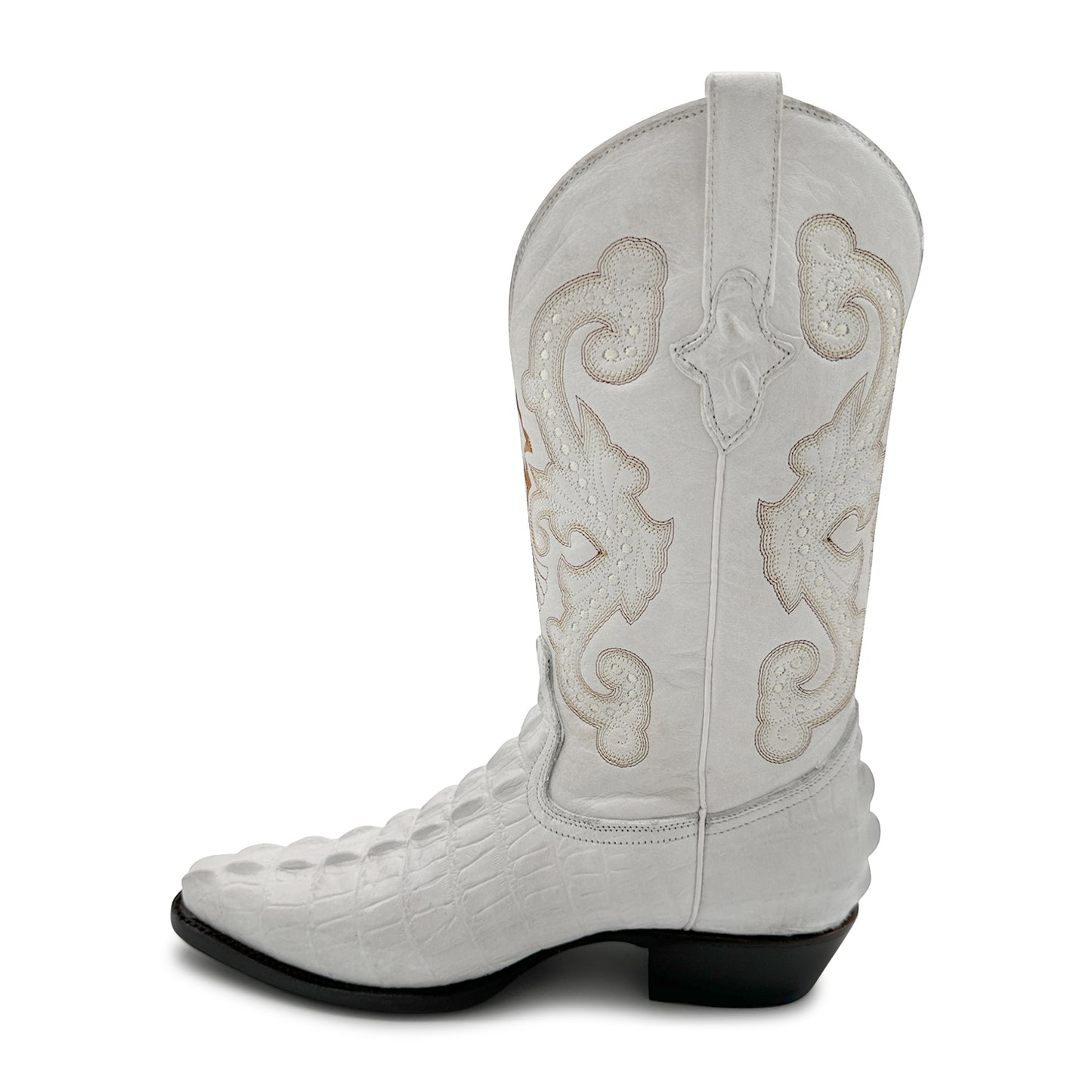 Men's Crocodile Print Alligator Design Western Cowboy Boot