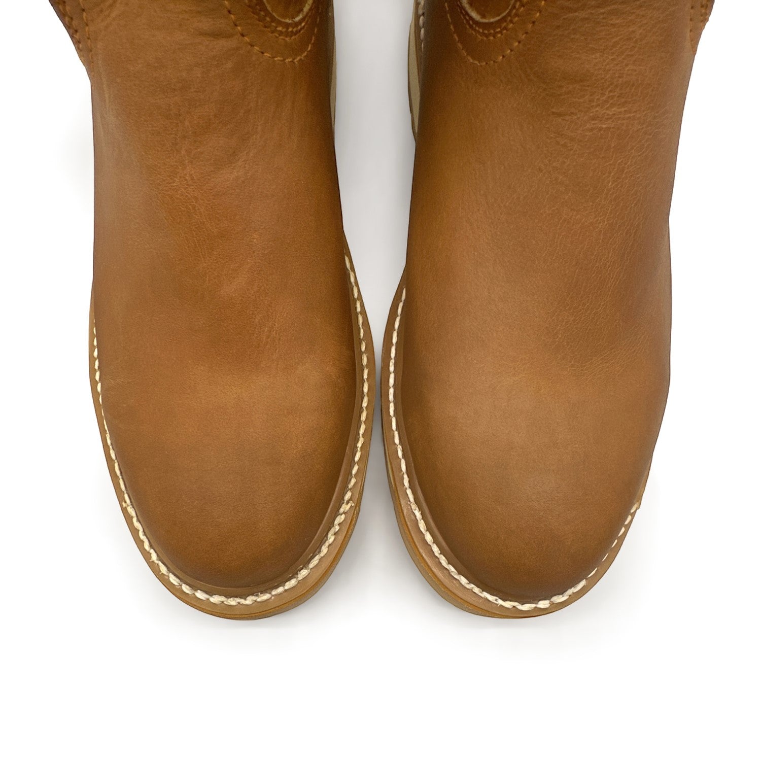 Men's Pull On Leather Mid-Calf Soft Toe Work Boot