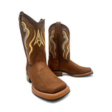 Square Toe Men's Leather Cowboy Western Boot