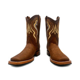 Square Toe Men's Leather Cowboy Western Boot