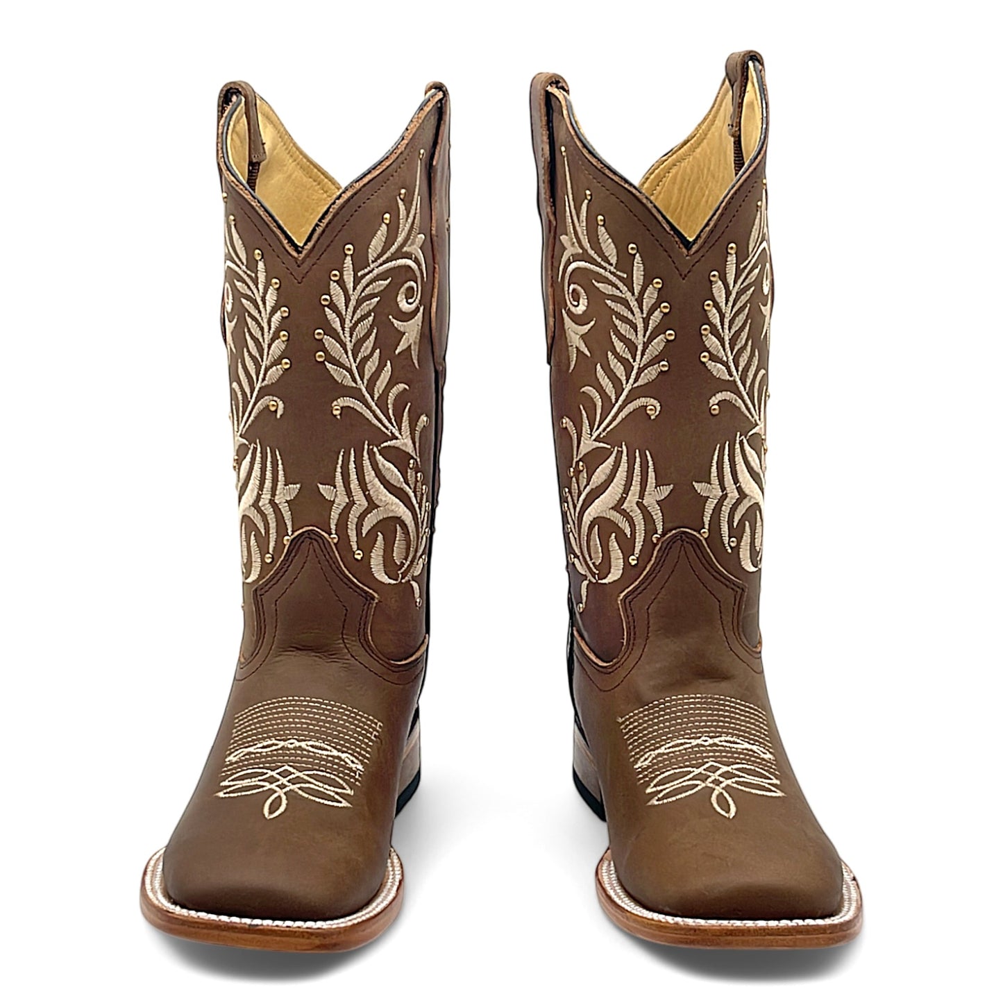 Women's Western Cowboy Boot Square Toe Mid Calf