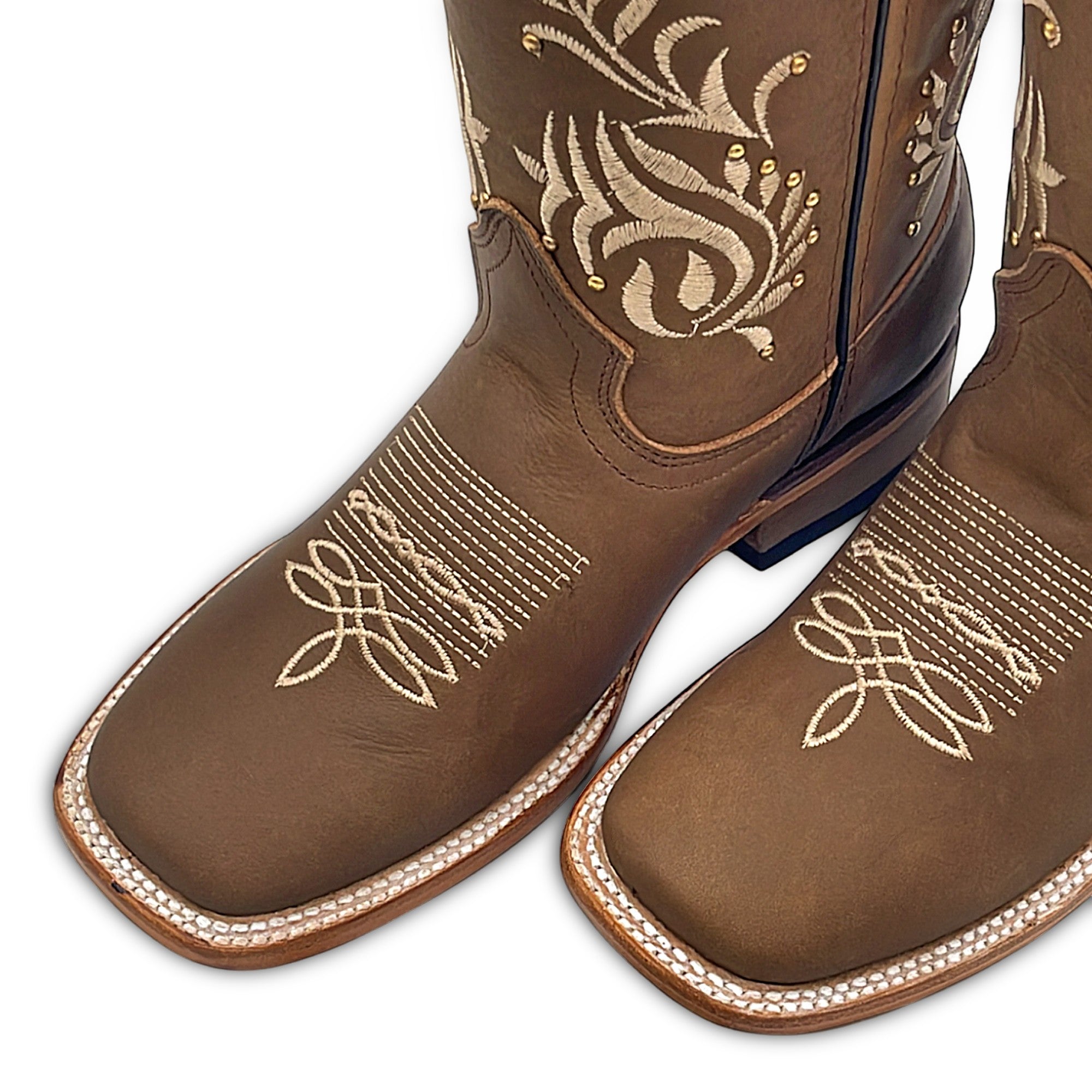 Women's Western Cowboy Boot Square Toe Mid Calf
