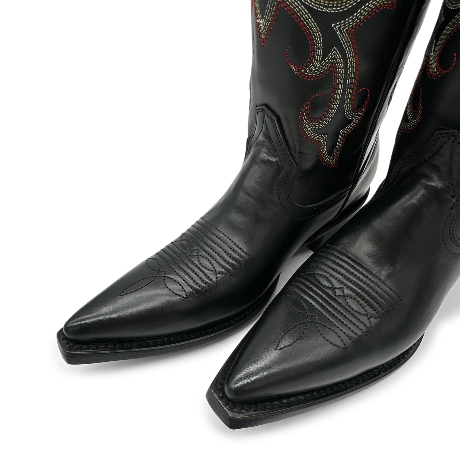 Women’s Genuine Leather Pointed Snip Toe Cowboy Cowgirl Boot