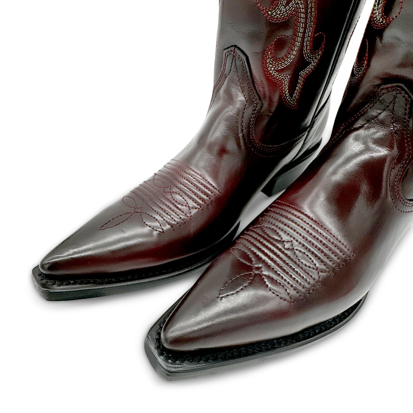 Women’s Genuine Leather Pointed Snip Toe Cowboy Cowgirl Boot