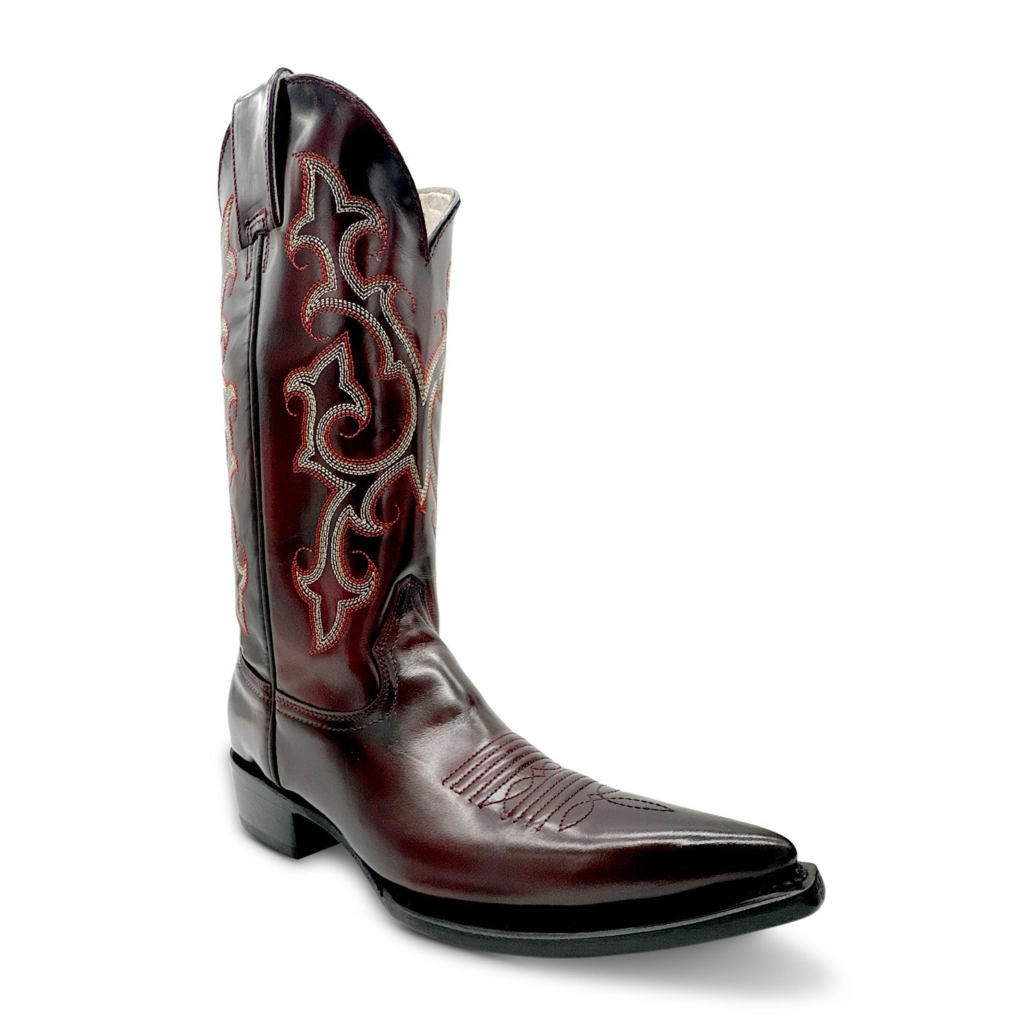 Women’s Genuine Leather Pointed Snip Toe Cowboy Cowgirl Boot
