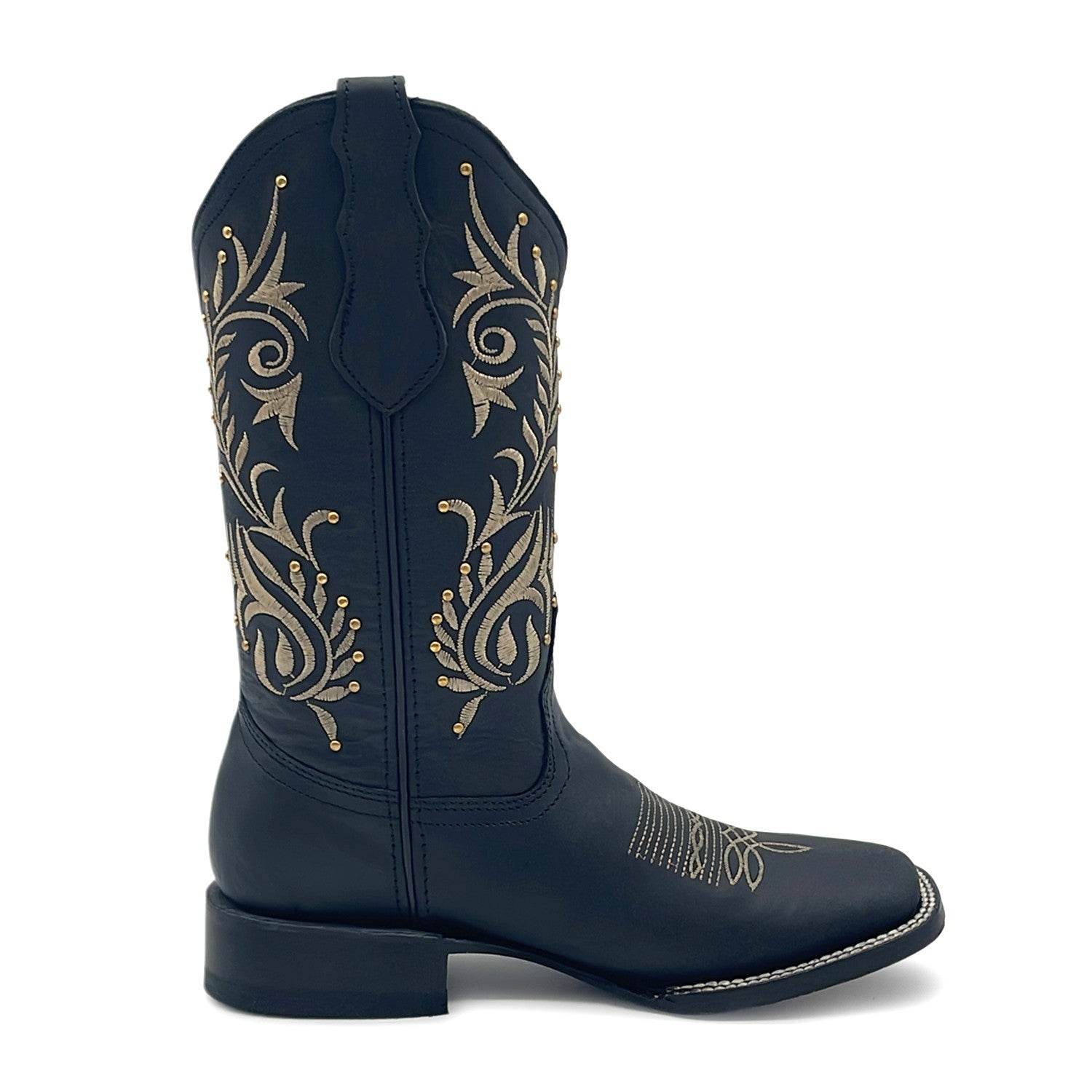 Women's Western Cowboy Boot Square Toe Mid Calf