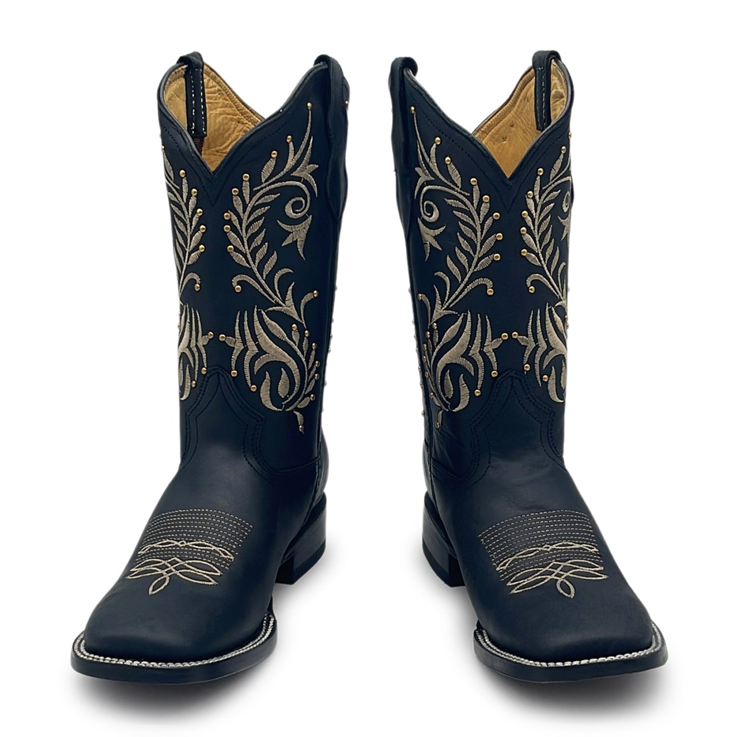 Women's Western Cowboy Boot Square Toe Mid Calf