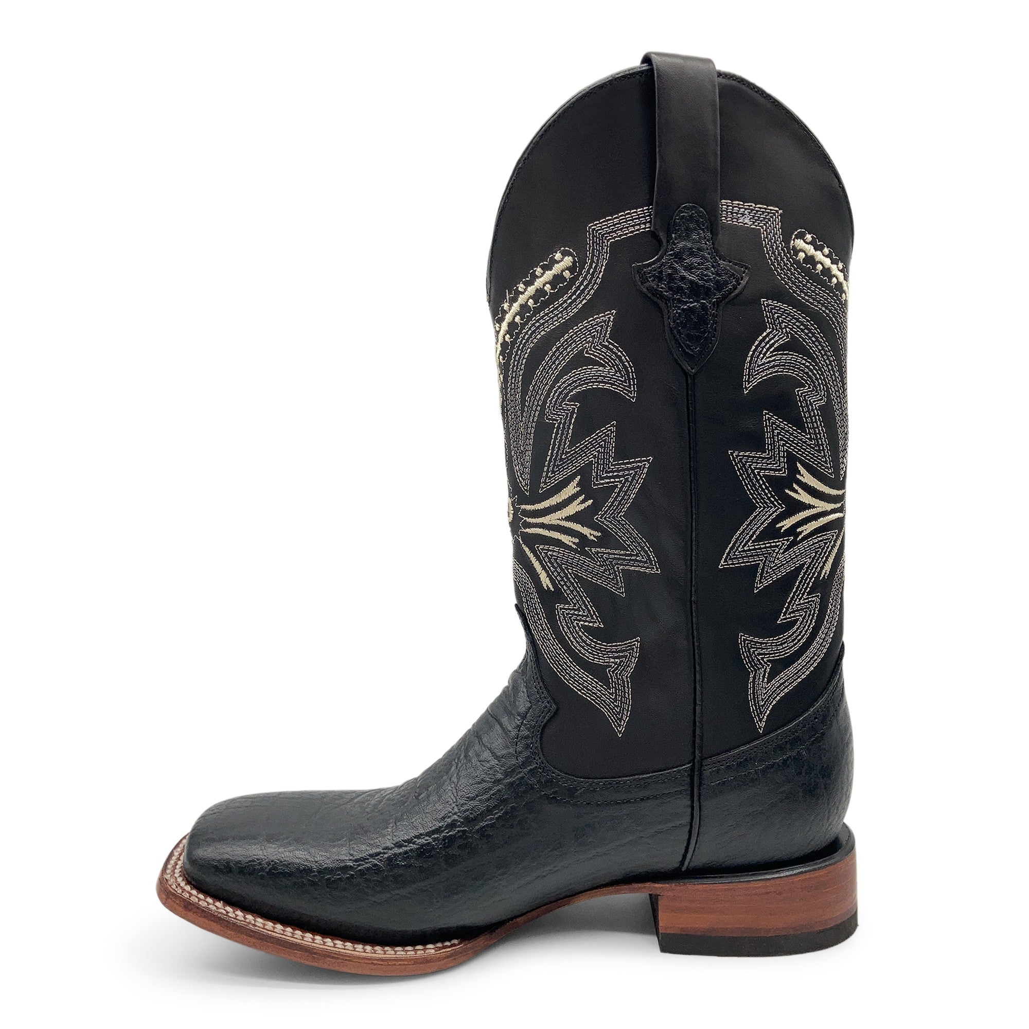 Men’s Elephant Print Western Cowboy Boots Square Toe