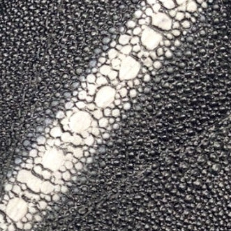 Men's Embossed Ostrich Stingray Print Leather Lace Up Shoe