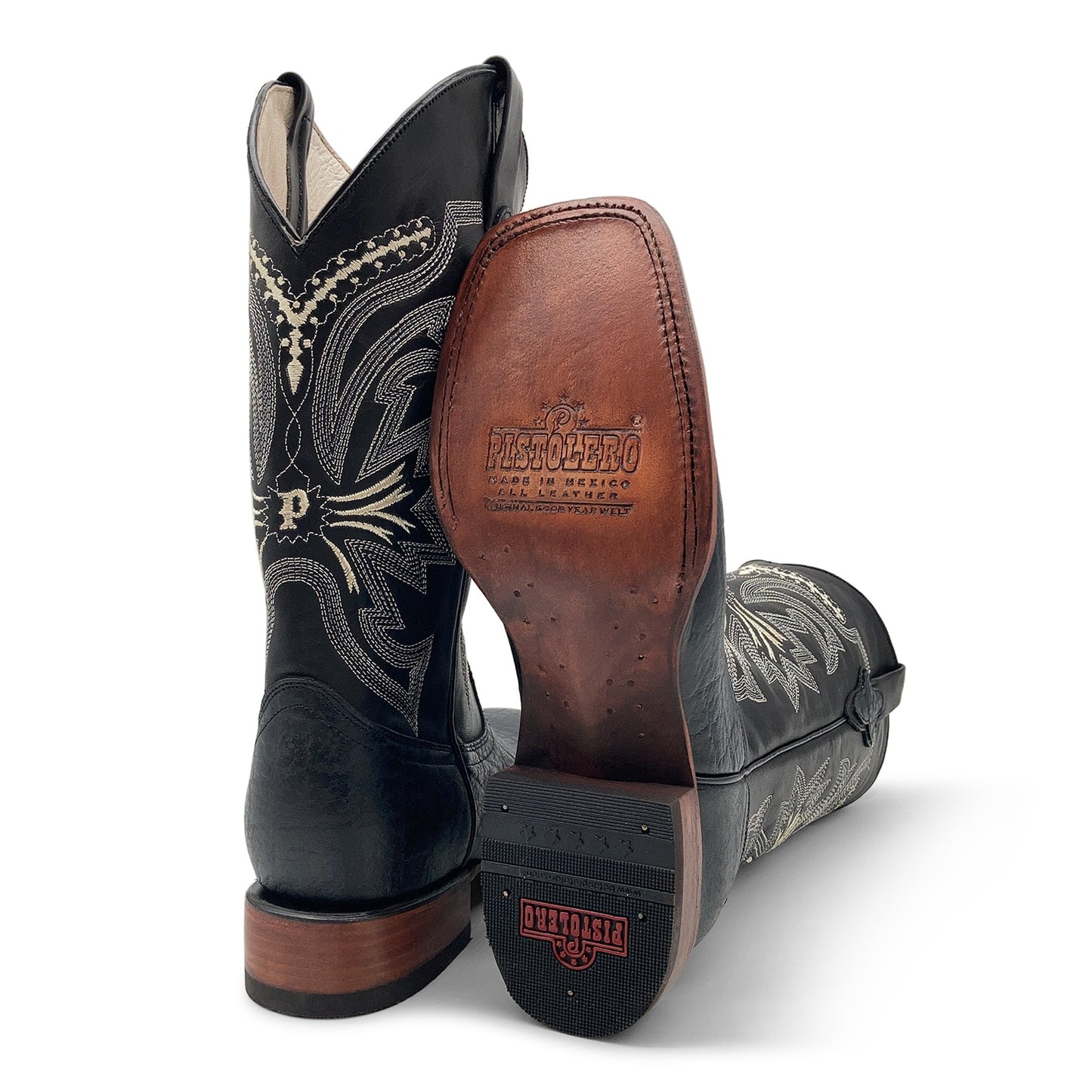 Men’s Elephant Print Western Cowboy Boots Square Toe