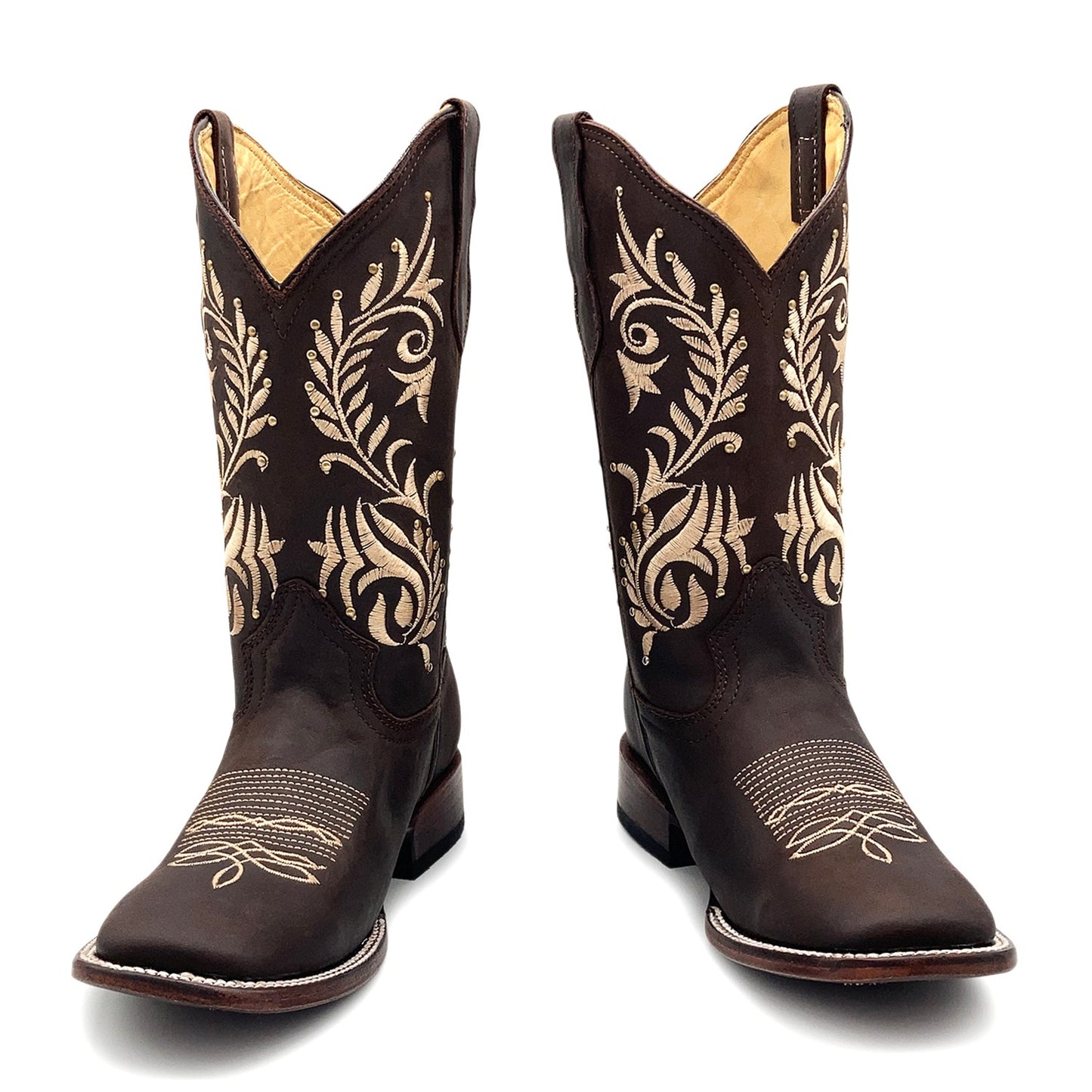 Women's Western Cowboy Boot Square Toe Mid Calf
