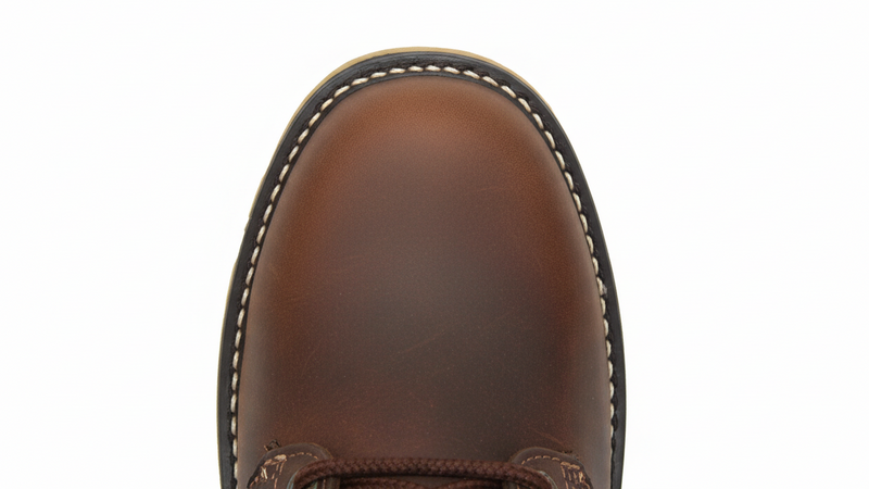 Round Toe Work Boot Close-Up