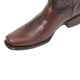Men's Genuine Leather Dress Cowboy Boot Mid Calf