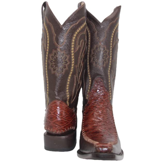 Men's Exotic Print Genuine Leather Dress Cowboy Boot