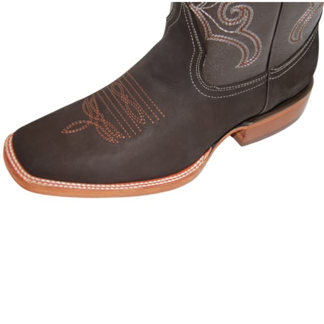 Men's Genuine Leather Square Toe Cowboy Boot