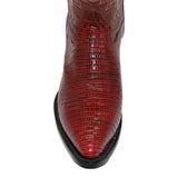 Men's Genuine Leather Lizard Print J Toe Cowboy Boot