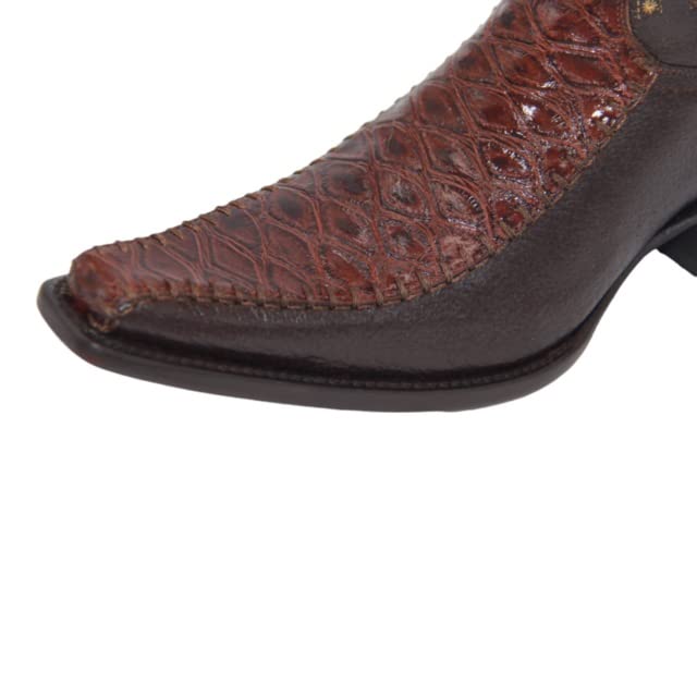 Men's Exotic Print Genuine Leather Dress Cowboy Boot