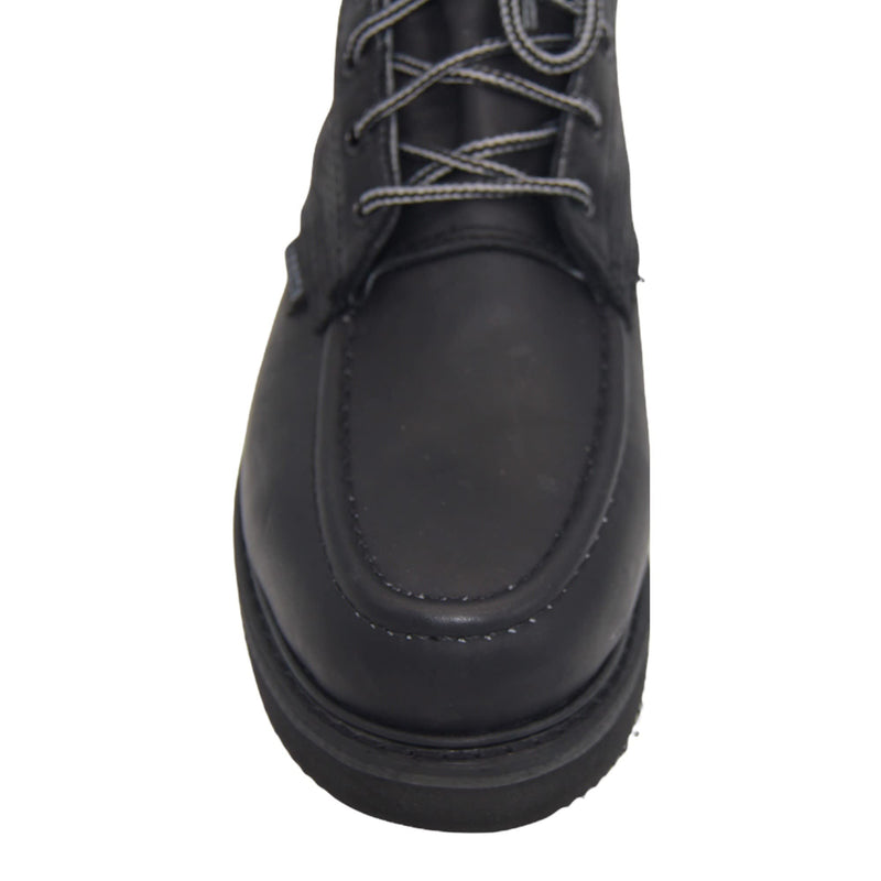 Men's Leather Lace Up Moc Toe Soft Toe Work Boot