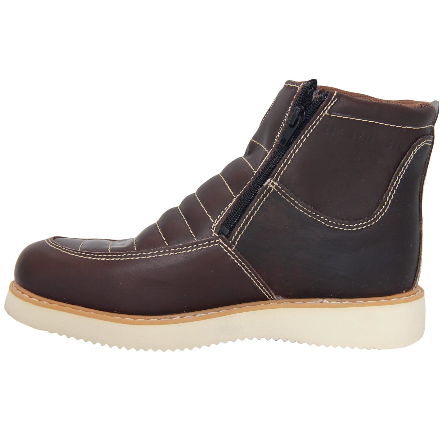 The Western Shops Men's Double Zipper Moc Leather Work Boot