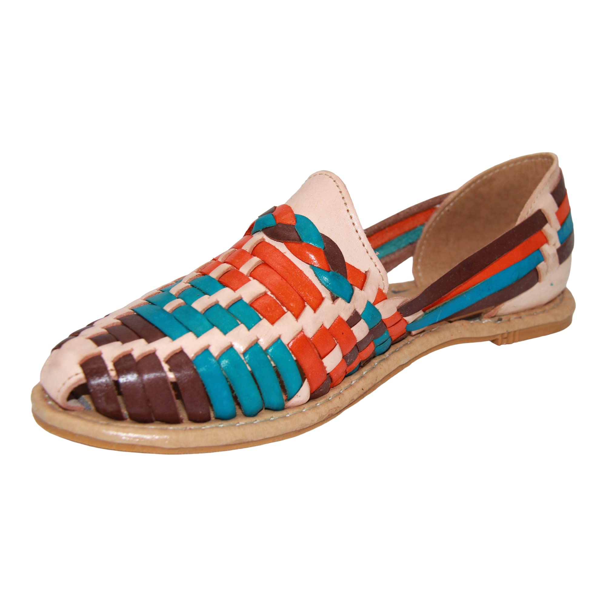 Women's Leather Traditional Huarache Sandal, Hand Woven Authentic Mexican Leather Huarache