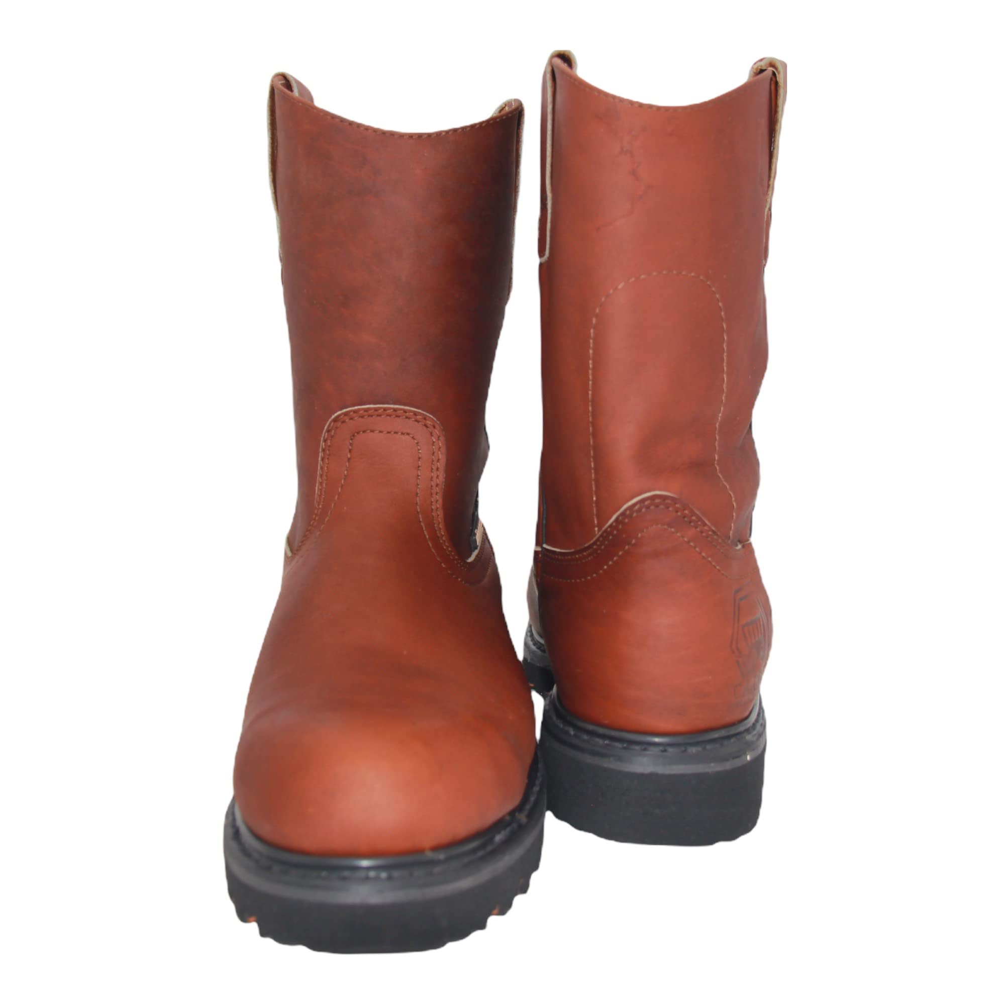 Men's 9" Pull-On Steel Toe Leather Work Boot