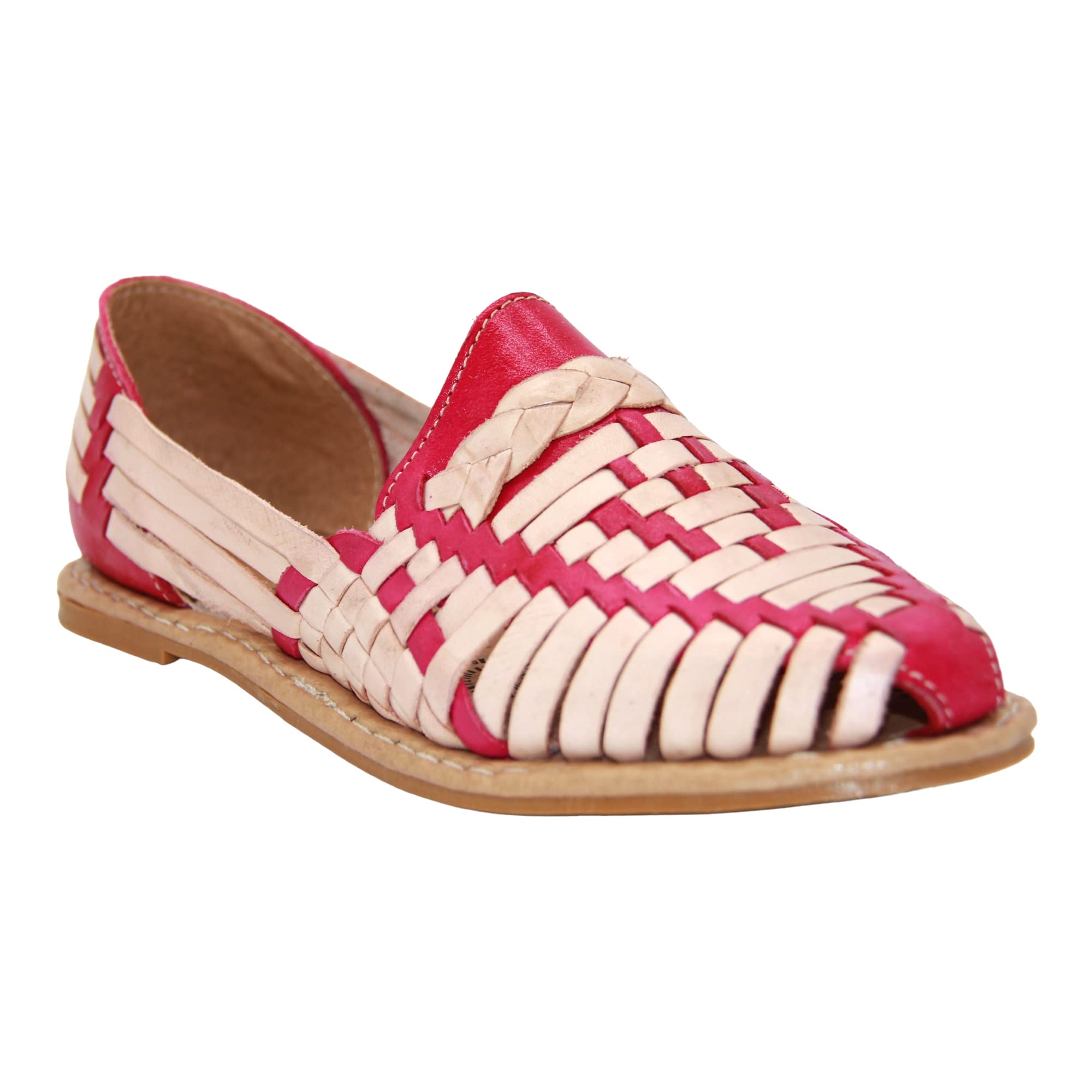 Women's Leather Traditional Huarache Sandal, Hand Woven Authentic Mexican Leather Huarache
