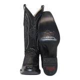 Men’s Genuine Leather Lizard Print Mid Calf Dress Cowboy Boots