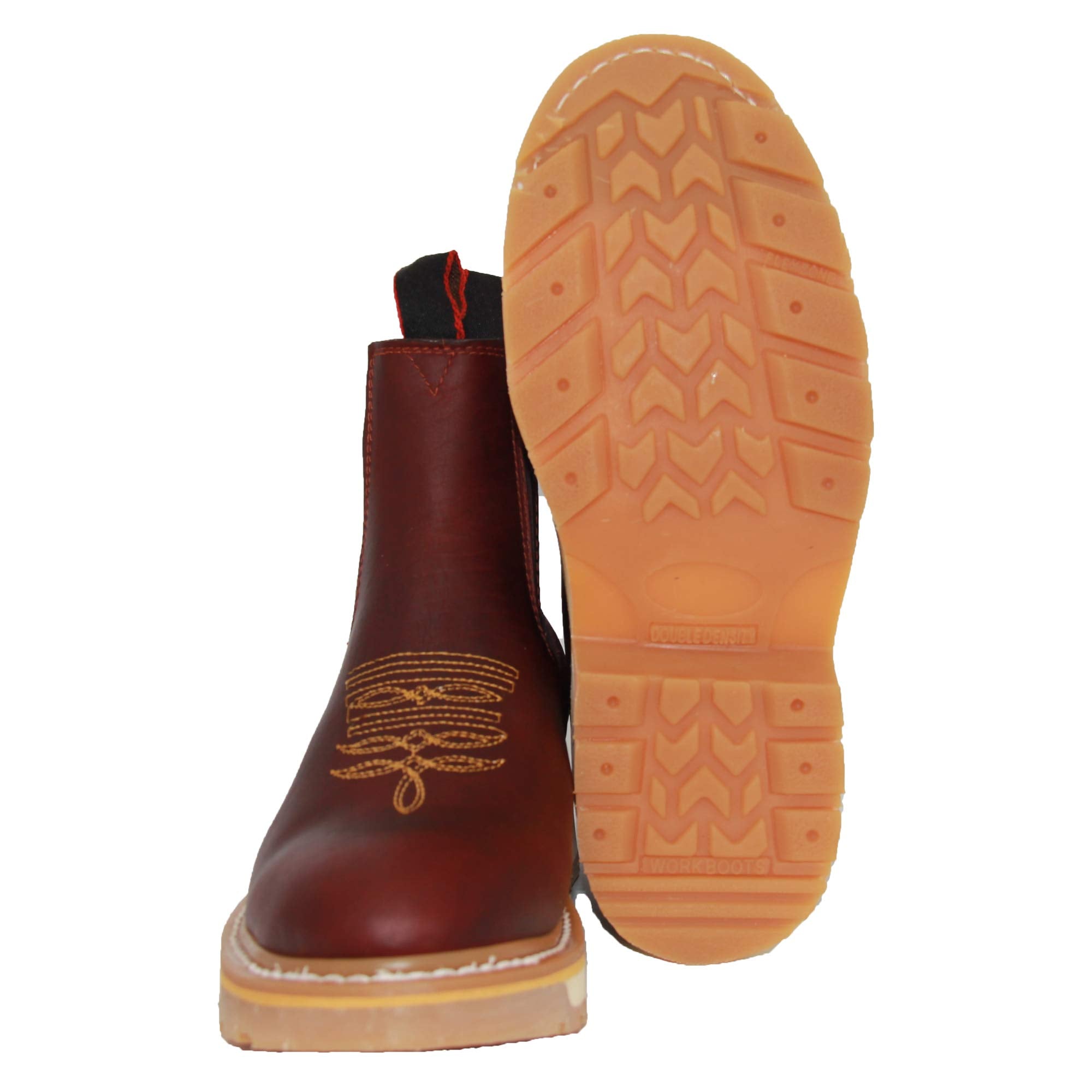 Men's Short Ankle Western Rodeo Cowboy Boot, Men's Leather Soft Toe Work Boot