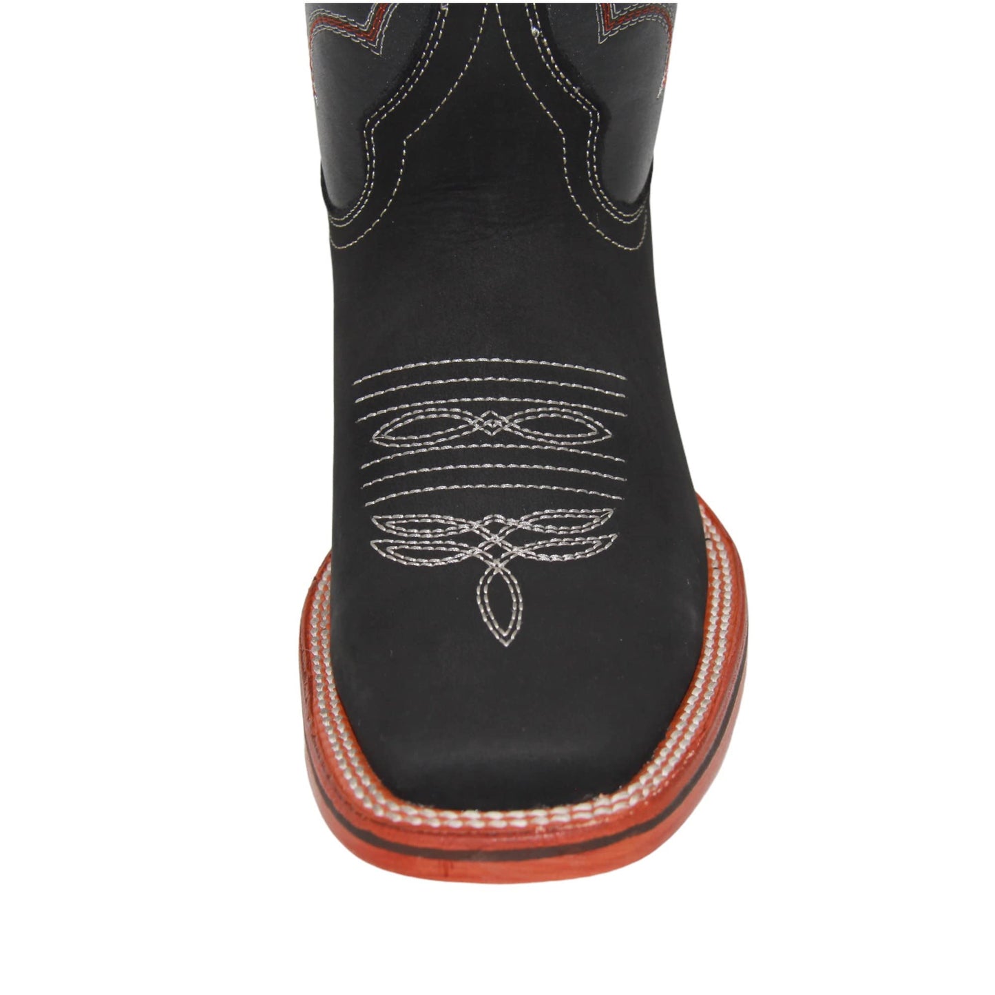 Men's Genuine Leather Square Toe Cowboy Boot