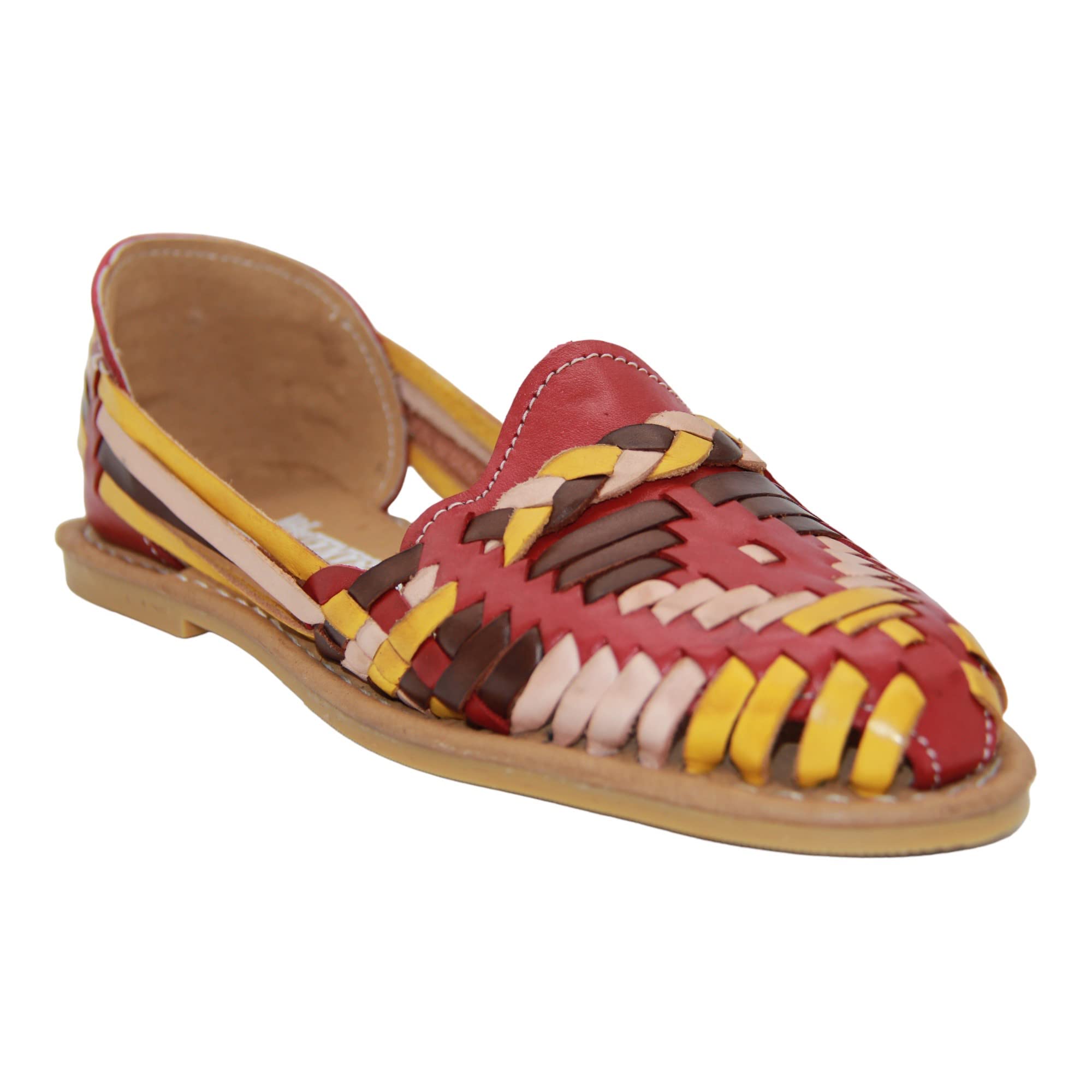 Women's Leather Traditional Huarache Sandal, Hand Woven Authentic Mexican Leather Huarache