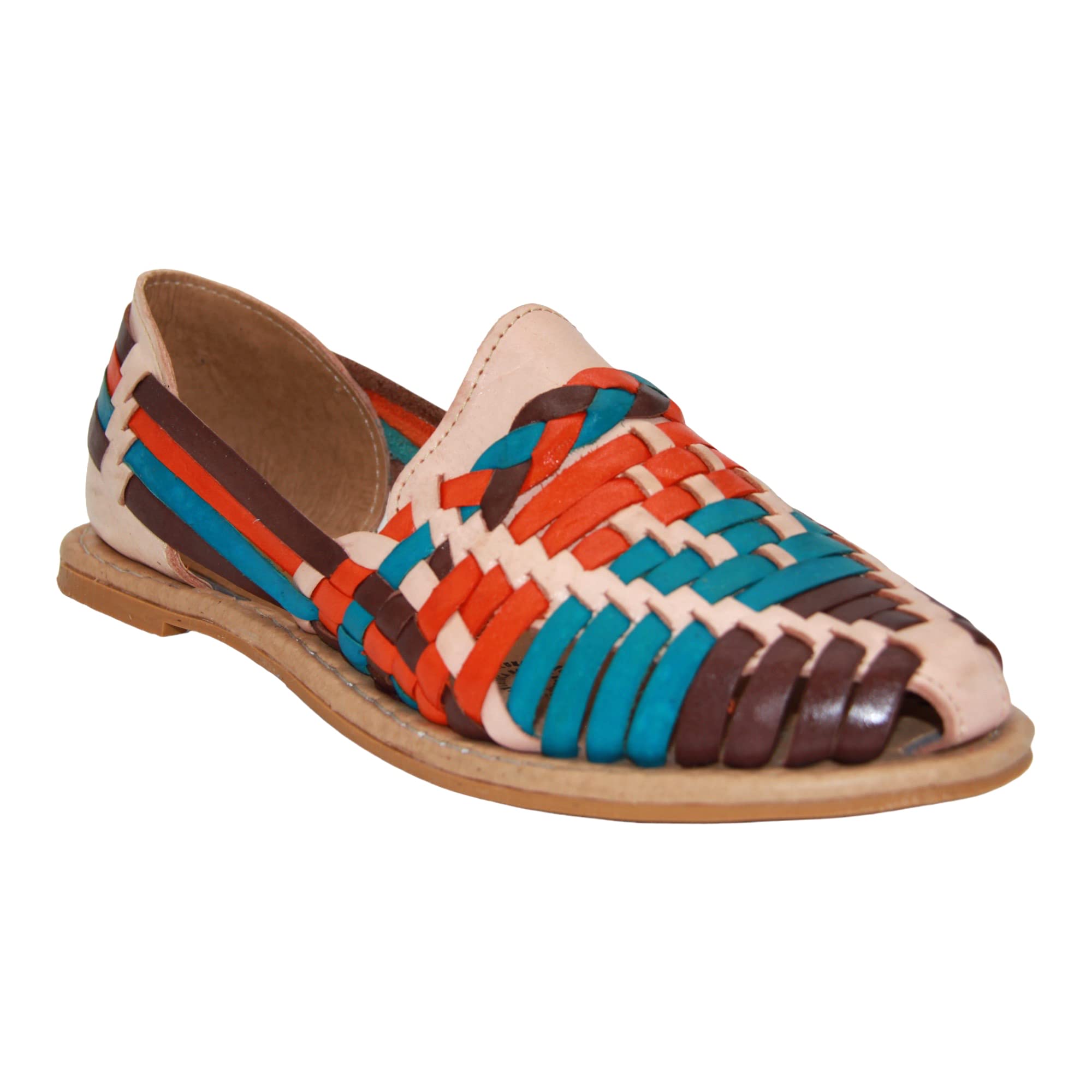 Women's Leather Traditional Huarache Sandal, Hand Woven Authentic Mexican Leather Huarache