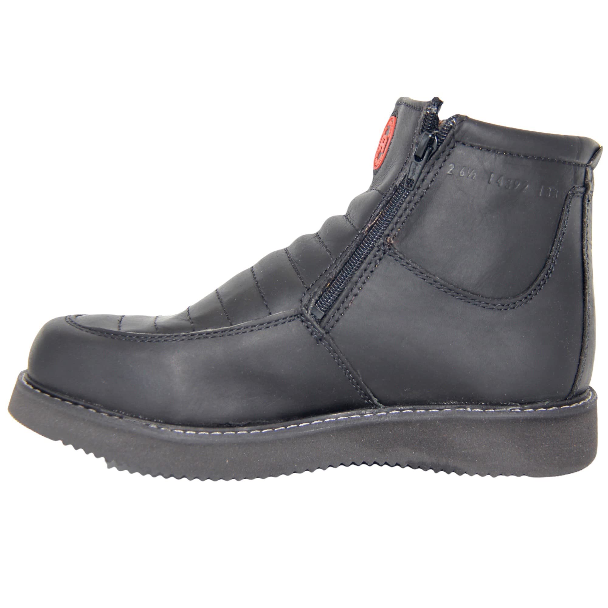 Men's Double Zipper Moc Leather Work Boot