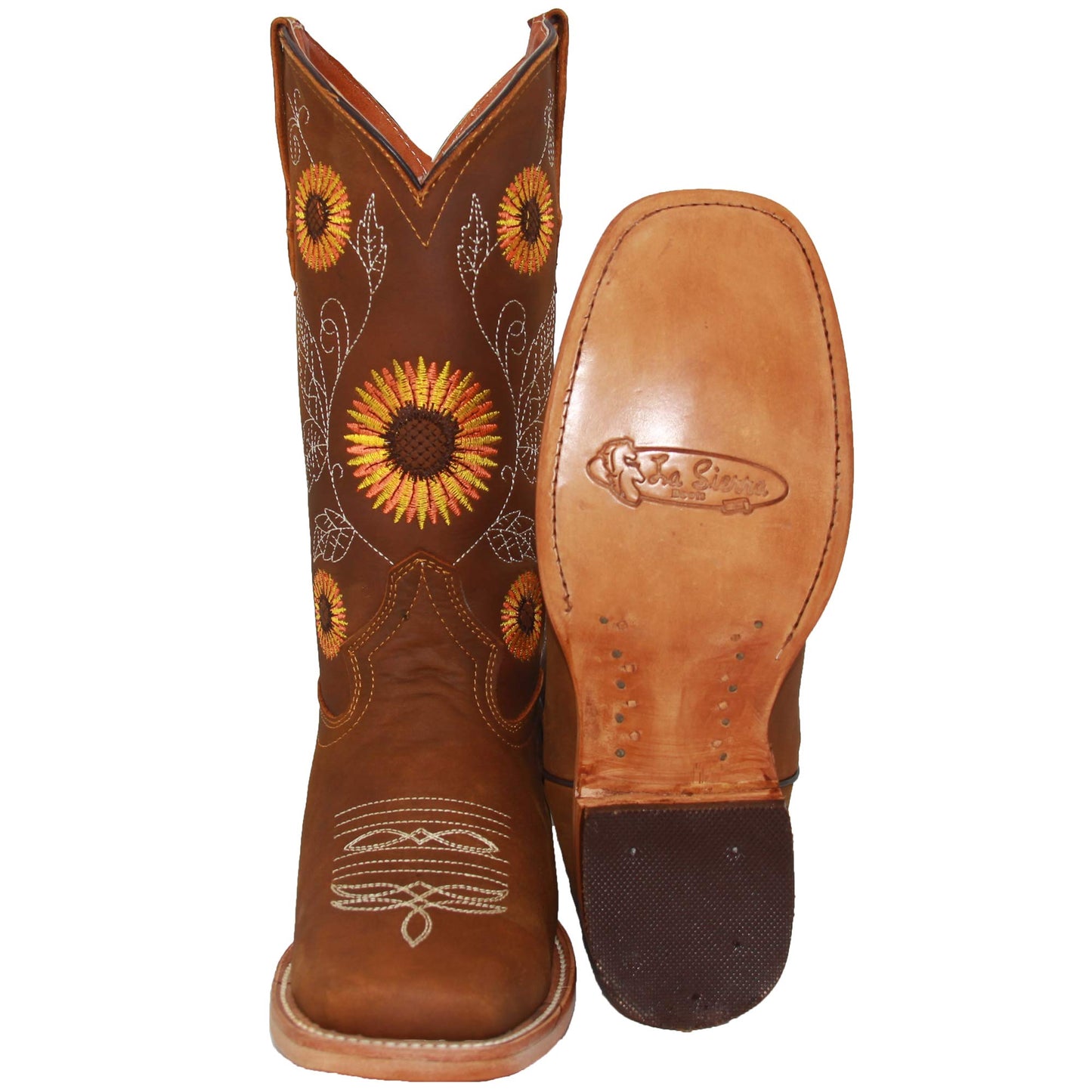 Women’s Leather Sunflower Cowboy Boot