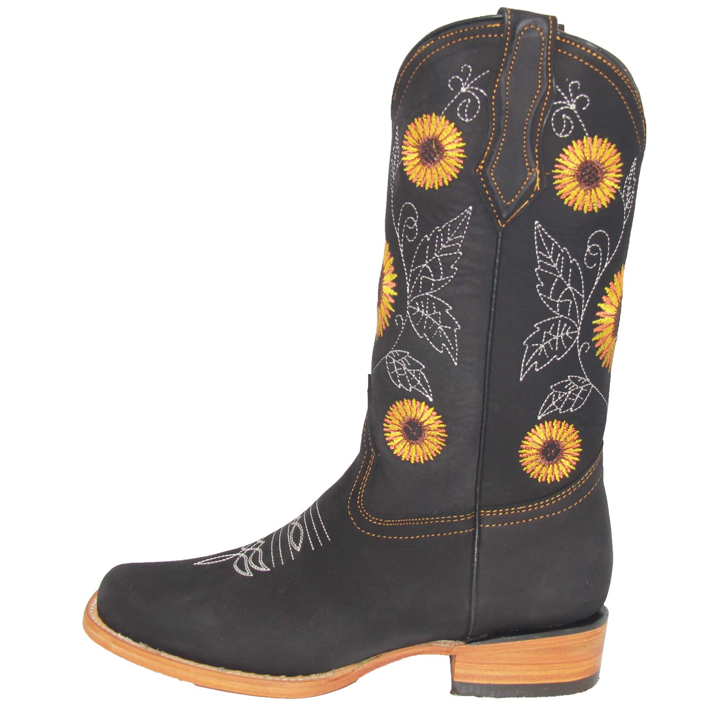 Women’s Leather Sunflower Cowboy Boot