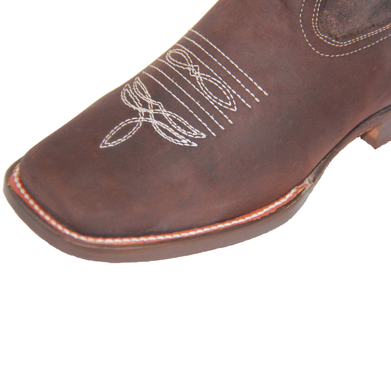 Women’s Leather Horse Shoe Stitched Cowboy Boots